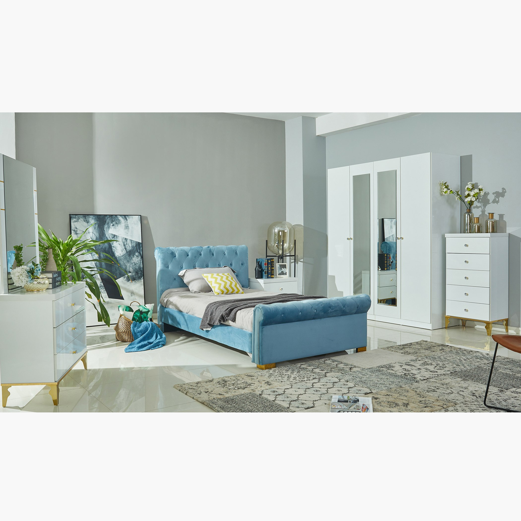 خزانة ملابس بـ 4 أبواب ومرآة من أورو-hbxfurniture-wardrobes-image-7