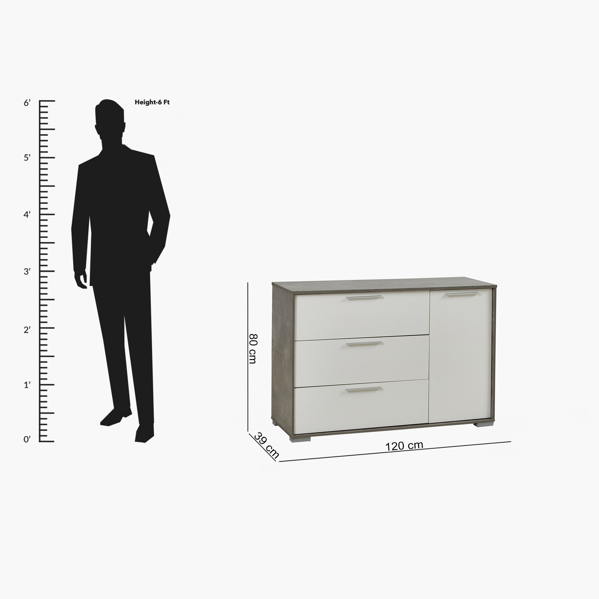 Patara 3-Drawer 1-Door Master Dresser without Mirror-hbxfurniture-bedroom-dressersandmirrors-image-11