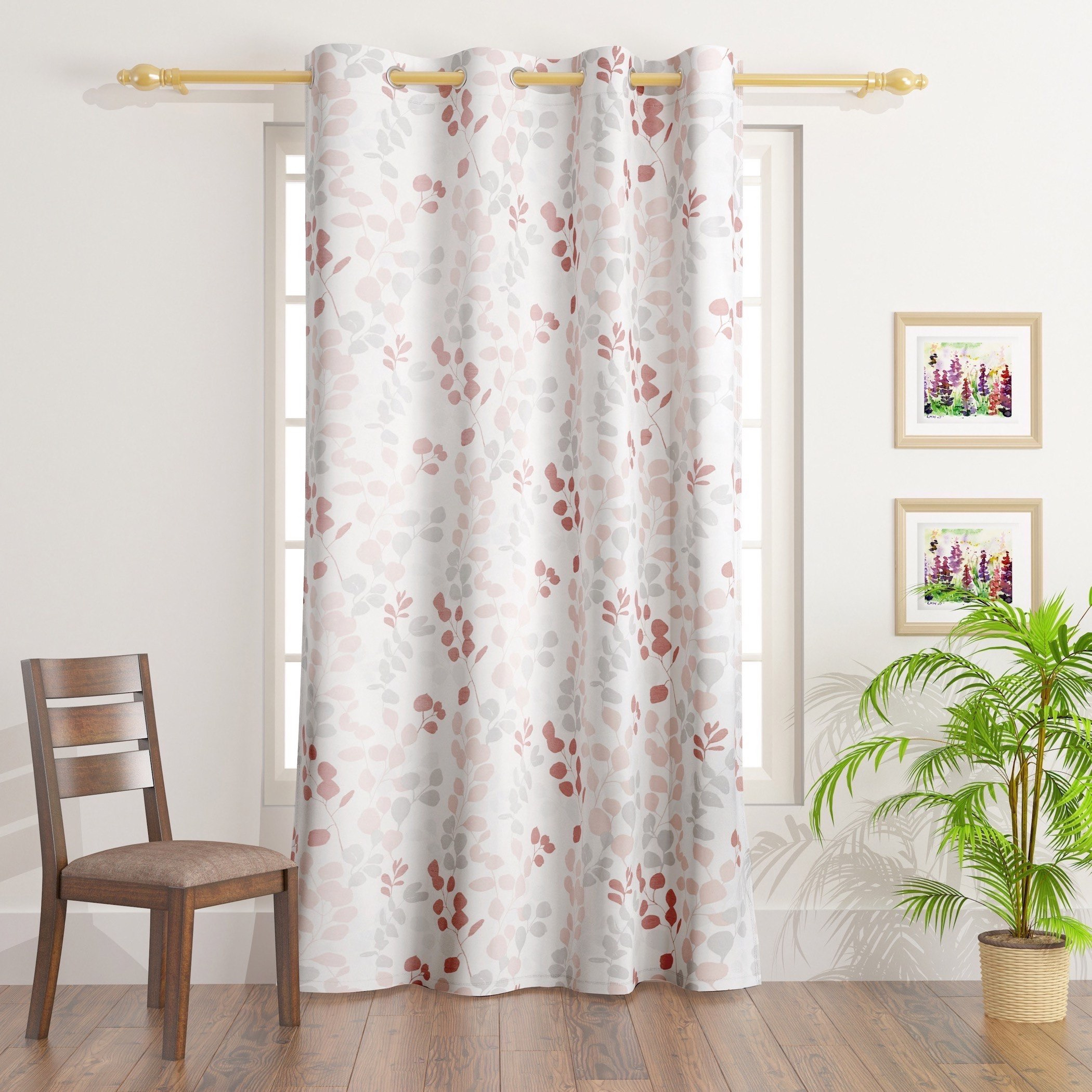 Ruselle Acacia Printed Single Curtain - 140x240 cm-hbxhomeware-hbxdecorandfurnishings-image-1