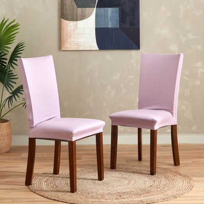 Squab Solid Chair Cover - Set of 2
