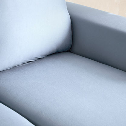 Squab Solid 3-Seater Right Corner Sofa Cover