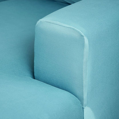 Squab Solid 3-Seater Left Corner Sofa Cover