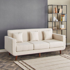 Portofino 3-Seater Fabric Sofa with 3 Cushions