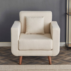 Portofino 1-Seater Fabric Sofa with Cushion