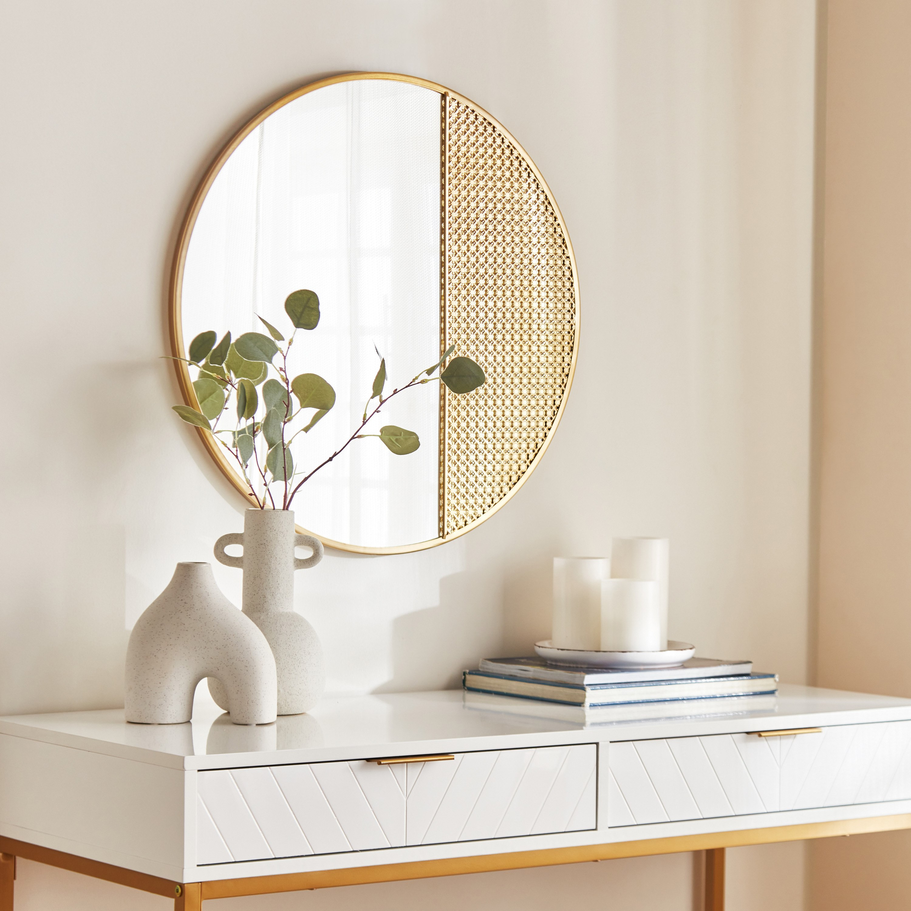 مرآة مستديرة معدنية من هايلي مودرن - 60x1.5x60 سم-hbxhomeware-hbxdecorandfurnishings-image-5