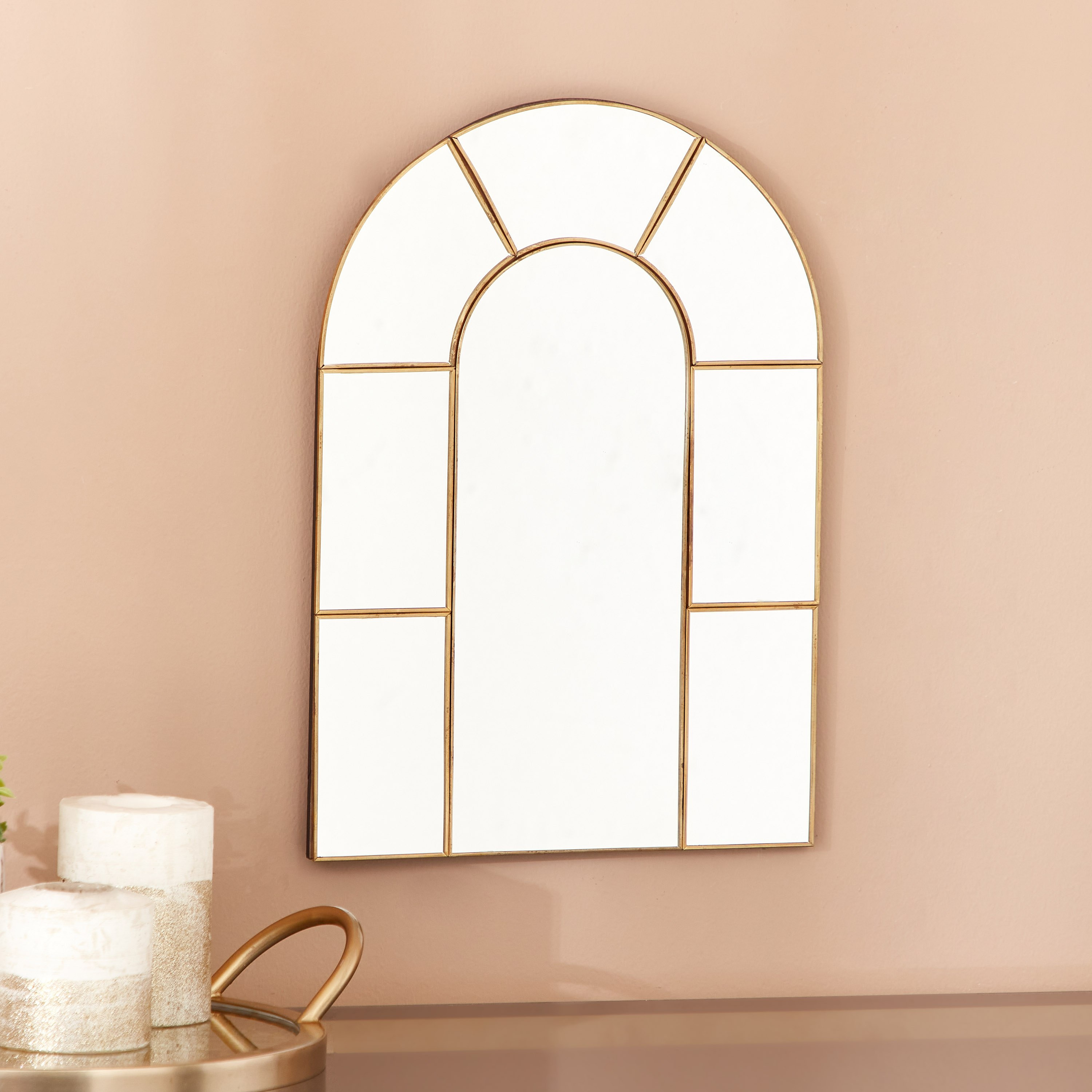 مرآة معدنية بتصميم نافذة من هايلي - 28x1x40 سم-hbxhomeware-hbxdecorandfurnishings-image-1