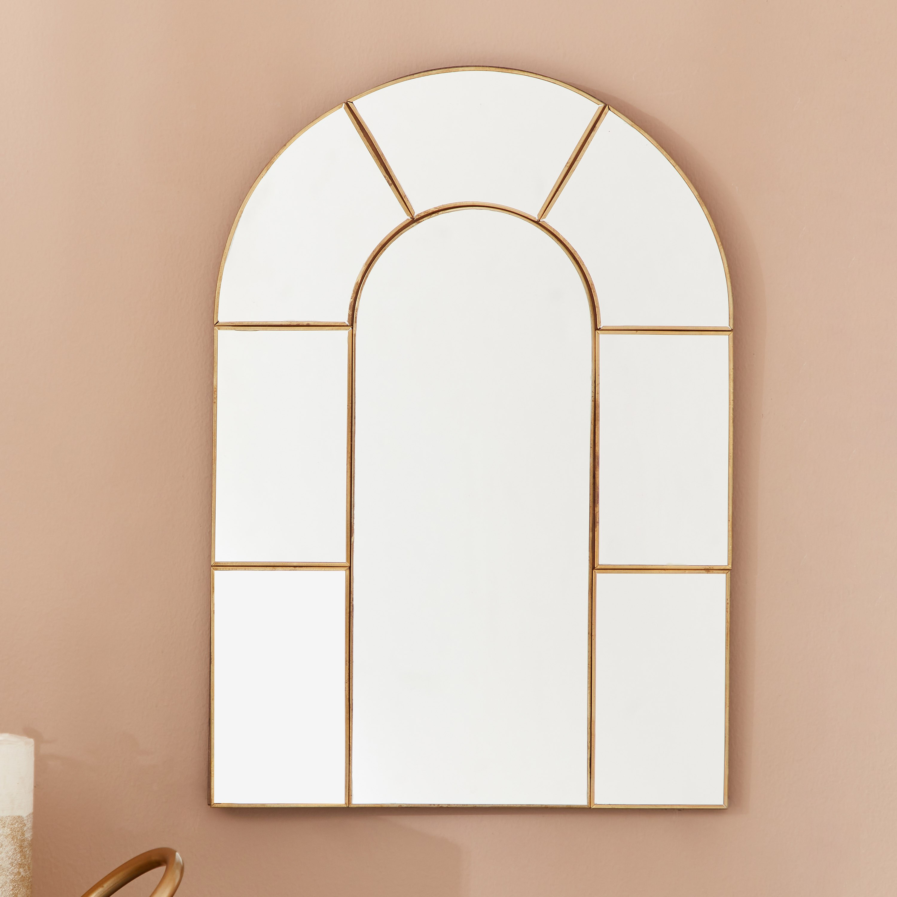 مرآة معدنية بتصميم نافذة من هايلي - 28x1x40 سم-hbxhomeware-hbxdecorandfurnishings-image-2