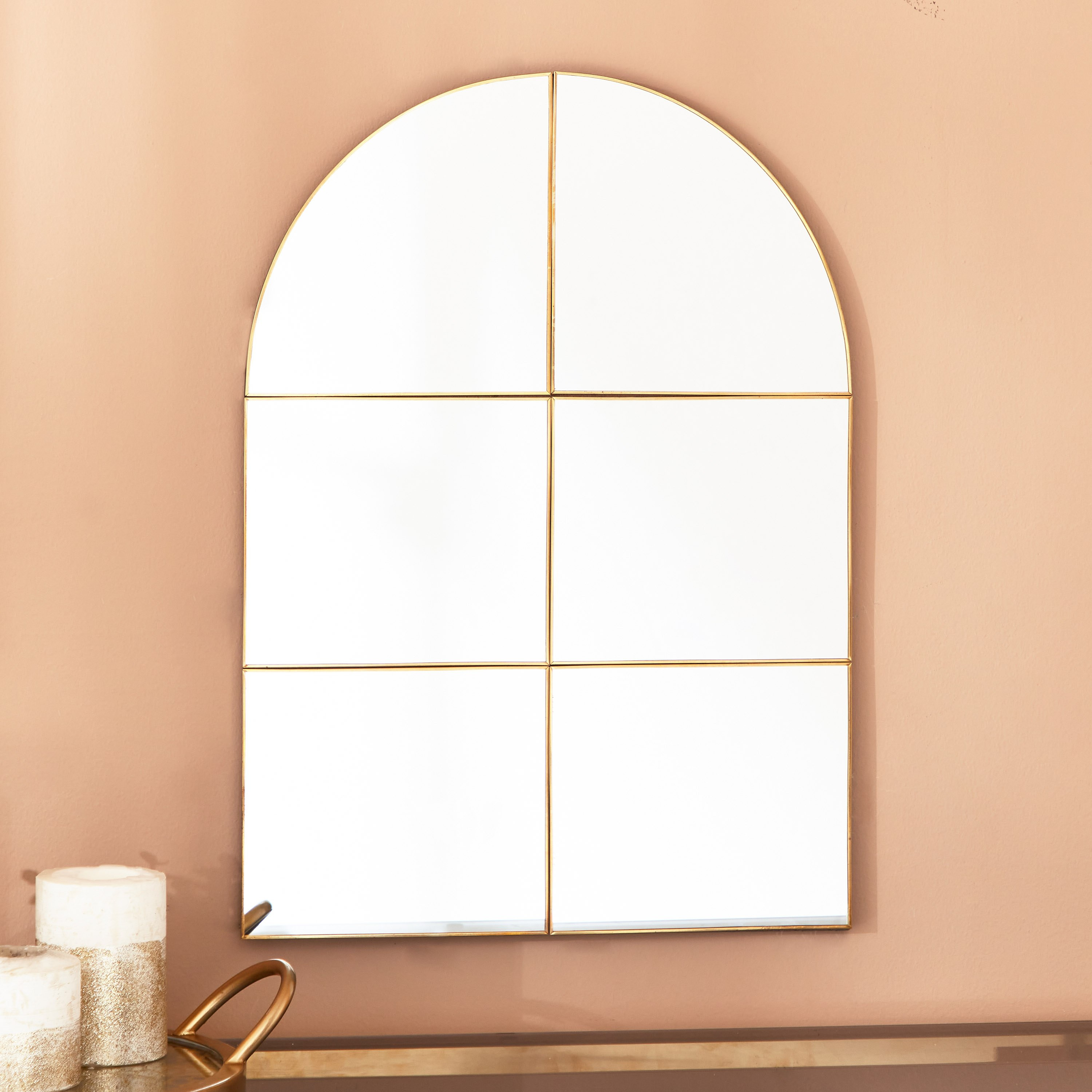 مرآة معدنية بتصميم نافذة من هيلي - 39x1x55 سم-hbxhomeware-hbxdecorandfurnishings-image-2