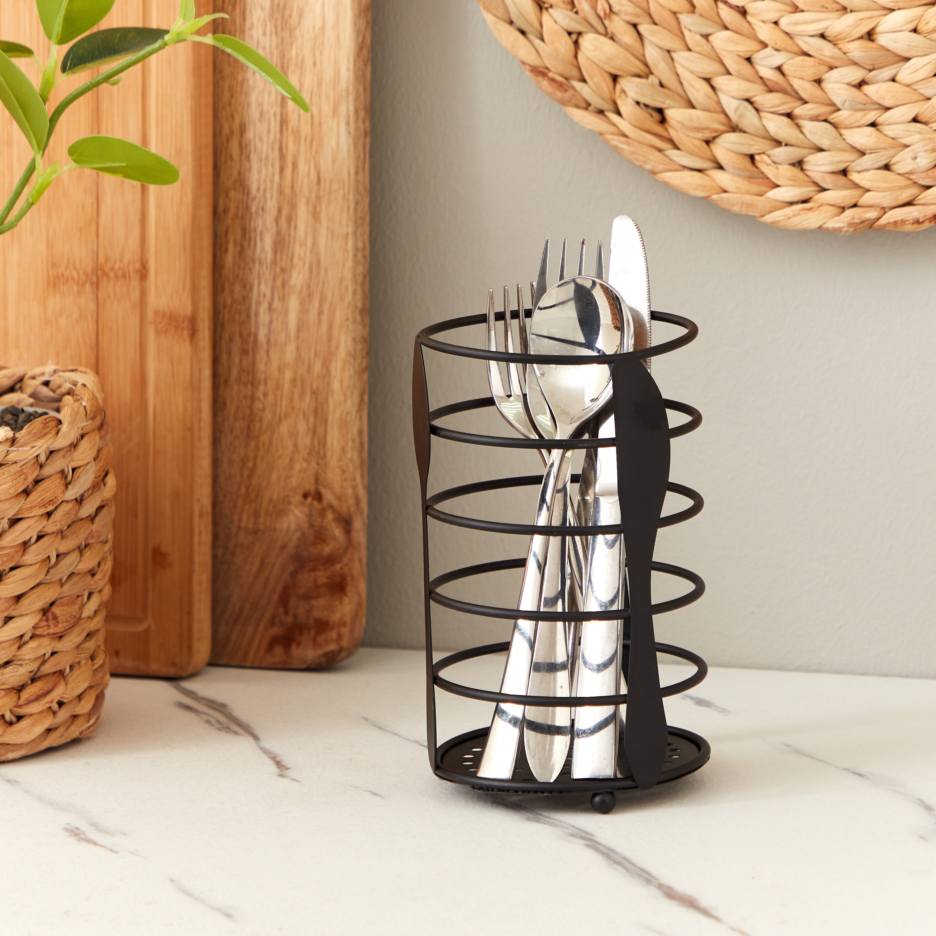 حامل ملاعق معدني من إسنشيال - 10x10x16.5 سم-hbxkitchen-kitchenware-kitchenaccessories-image-1