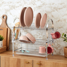 Essential 3-Tier Dish Rack with Tray - 48x25x48 cms