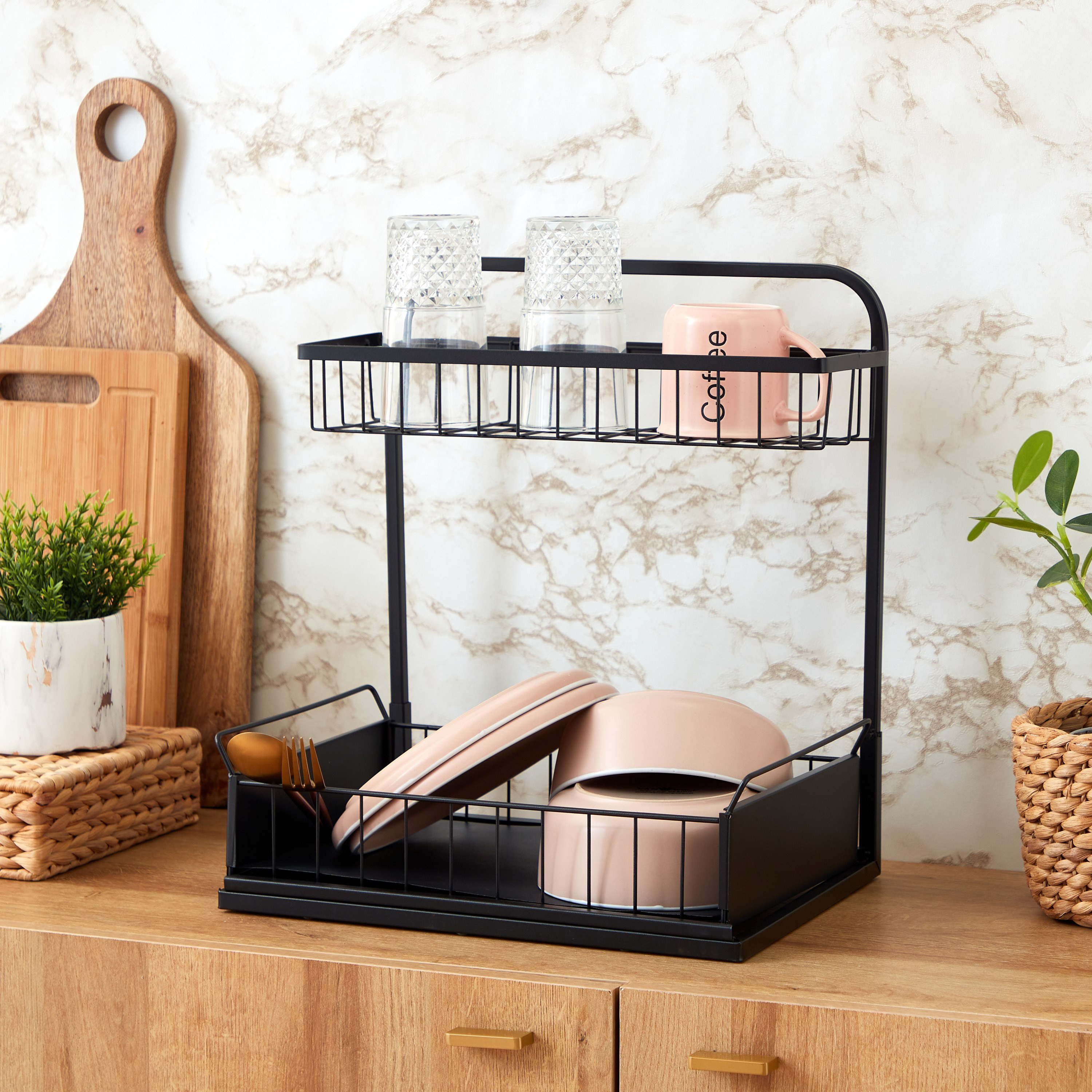 رف معدن لأسفل الحوض من إسنشيال - 36 × 29 × 29 سم-hbxhomeware-hbxkitchen-image-1
