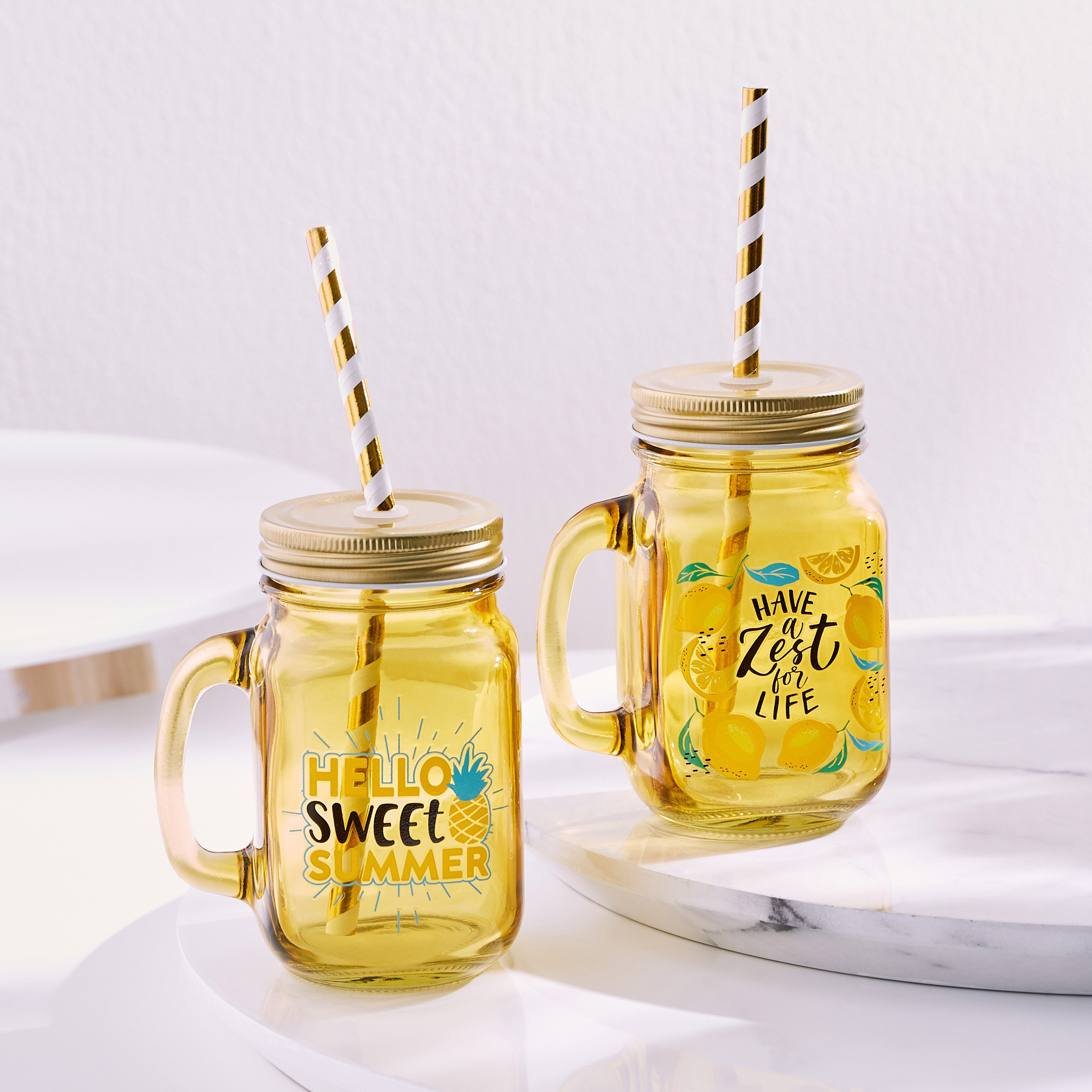 طقم جرة ماسون زجاج قطعتين من بيليسيمو - 450 مل-hbxhomeware-hbxkitchen-image-1