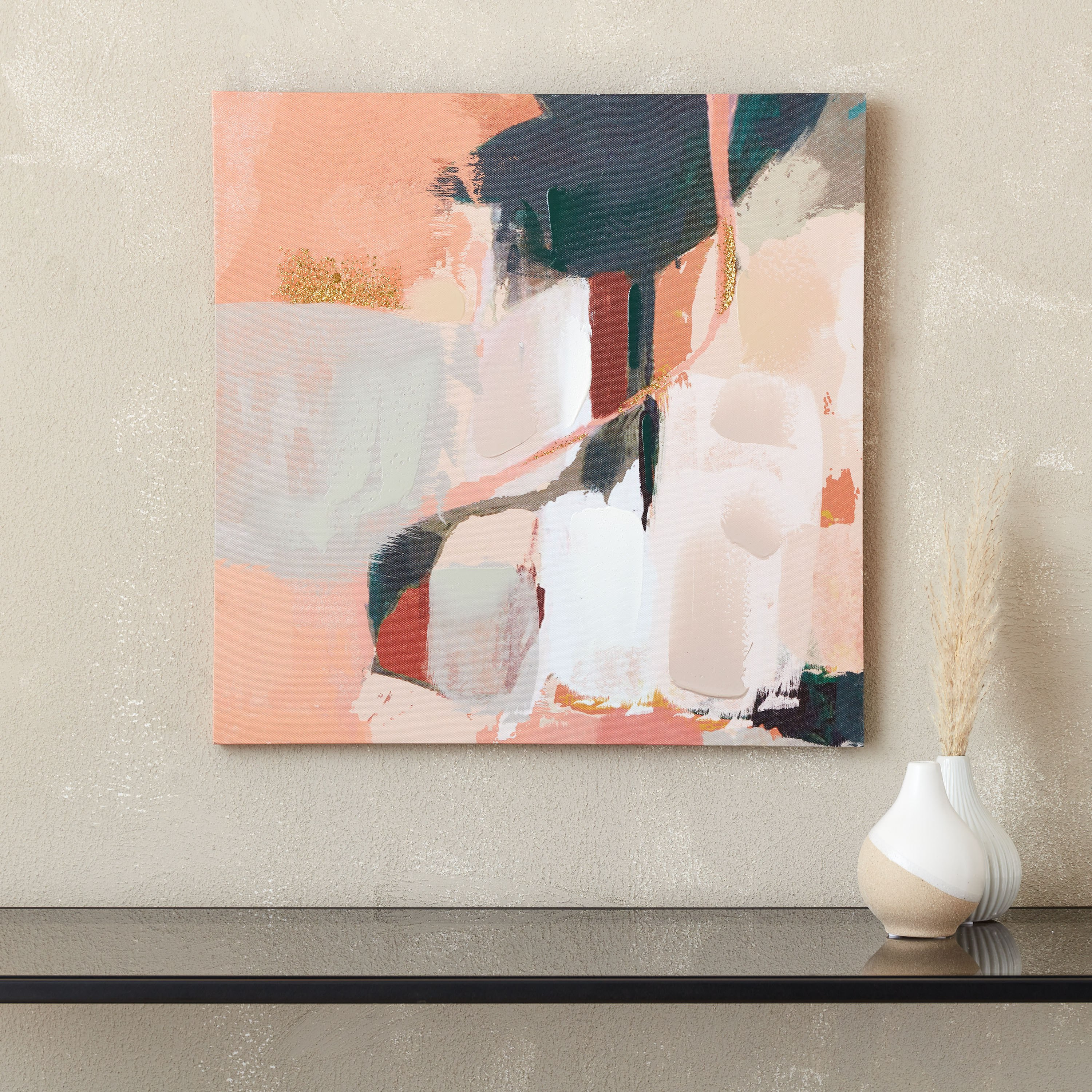 لوحة مؤطرة بتصميم تجريدي من سيرا - 50x50 سم-hbxhomeware-hbxdecorandfurnishings-image-1