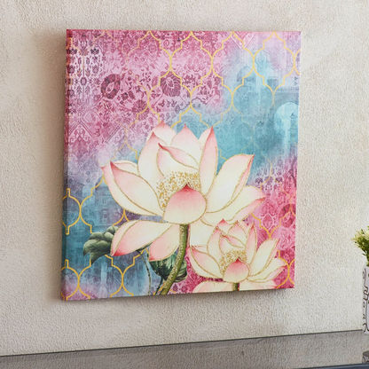 Cera Lotus Framed Wall Art - 50x50 cm