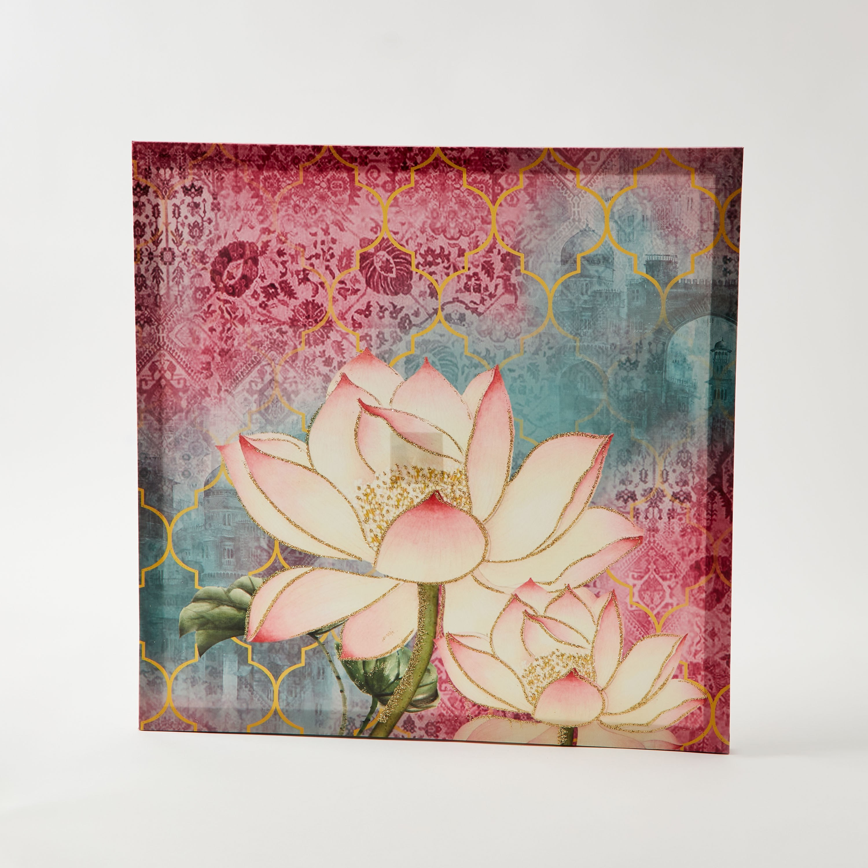 زينة حائط كانفاس مؤطرة بتصميم زهرة اللوتس من سيرا - 50x50 سم-hbxbedroom-decorandaccessories-photoframes-image-6