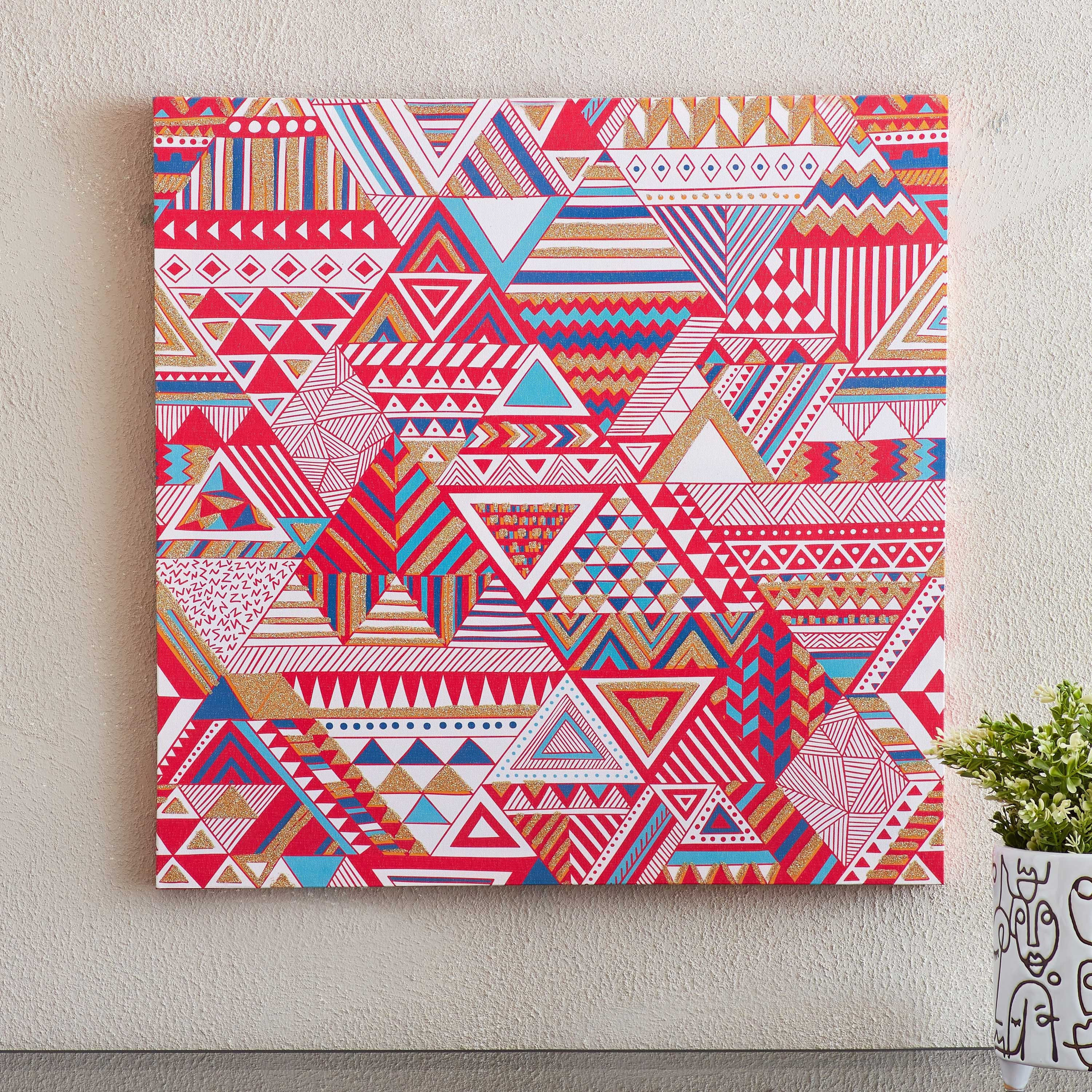 زينة حائط كانفاس مؤطرة بتصميم مثلث من سيرا - 50x50 سم-PROMO_HB_AE_B1G1_250925-image-1