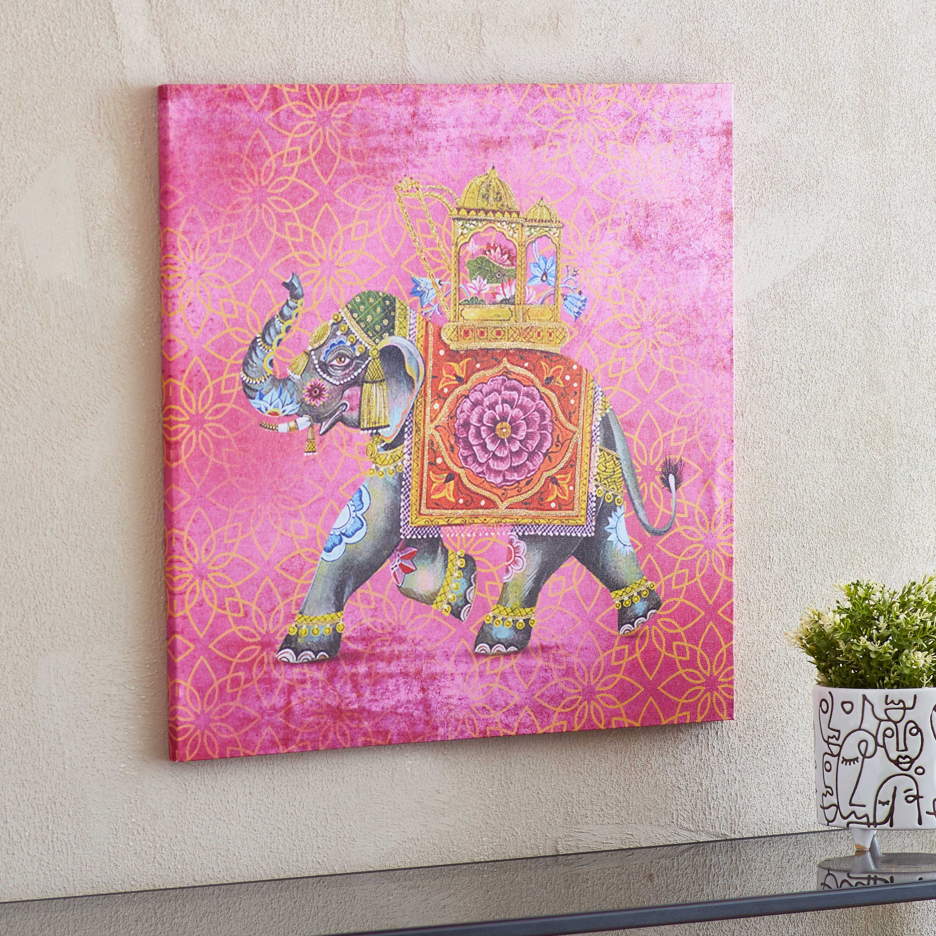 لوحة مؤطرة بتصميم فيل من سيرا - 60x60 سم-hbxhomeware-hbxdecorandfurnishings-image-2
