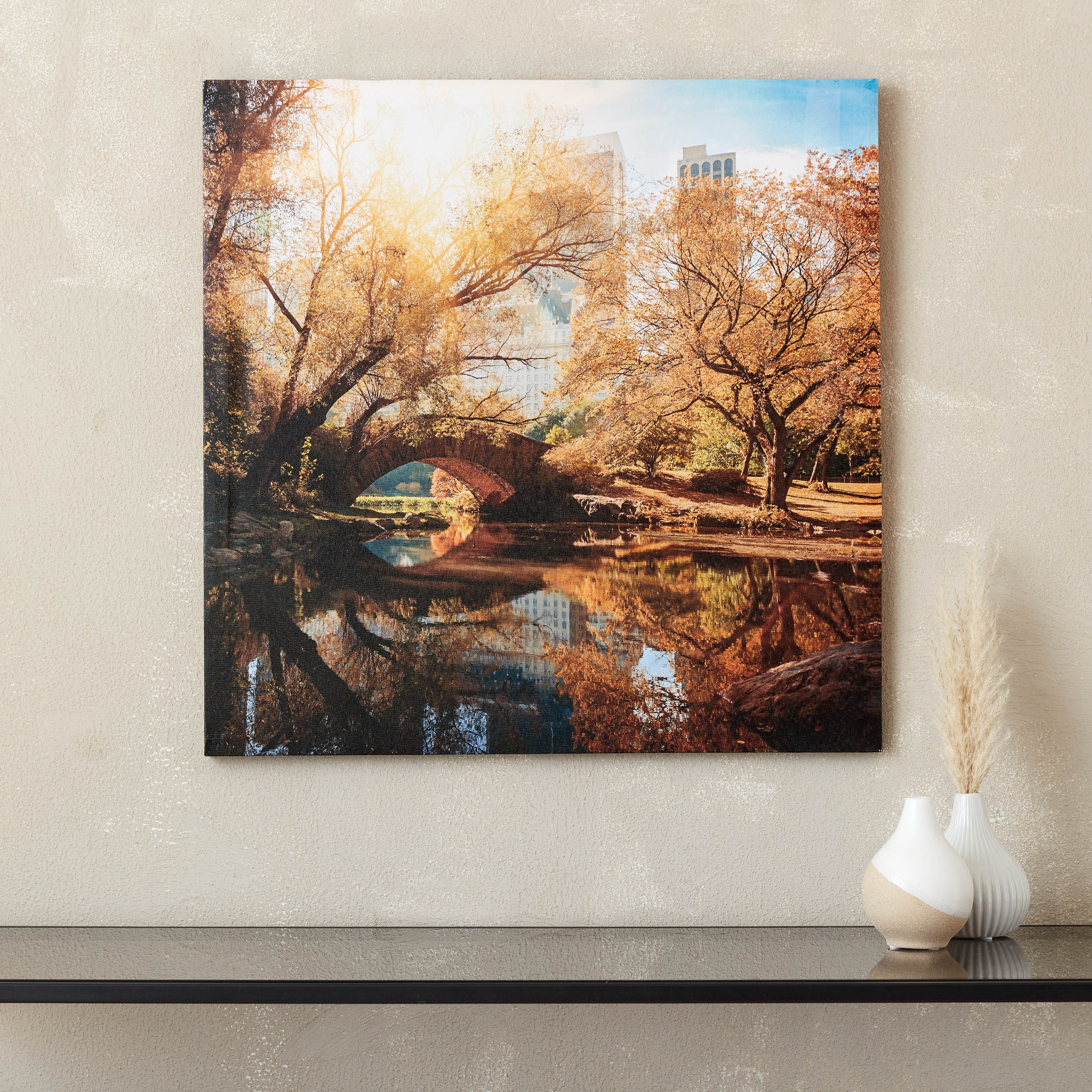 لوحة مؤطرة بتصميم شروق الشمس من سيرا - 60x60 سم-hbxhomeware-hbxdecorandfurnishings-image-1