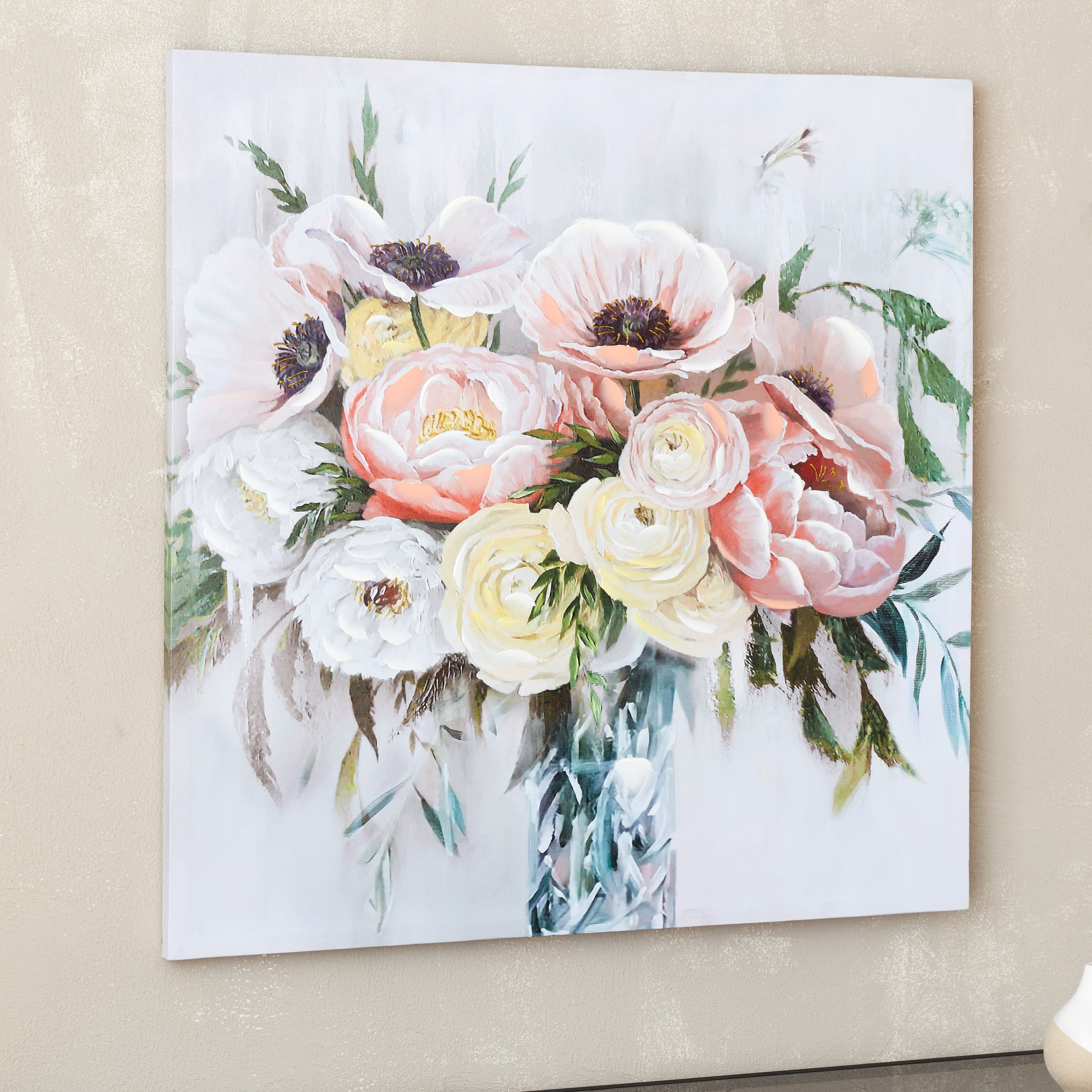 زينة حائط مؤطرة بتصميم زهري من سيرا - 80x80 سم-hbxhomeware-hbxdecorandfurnishings-image-2