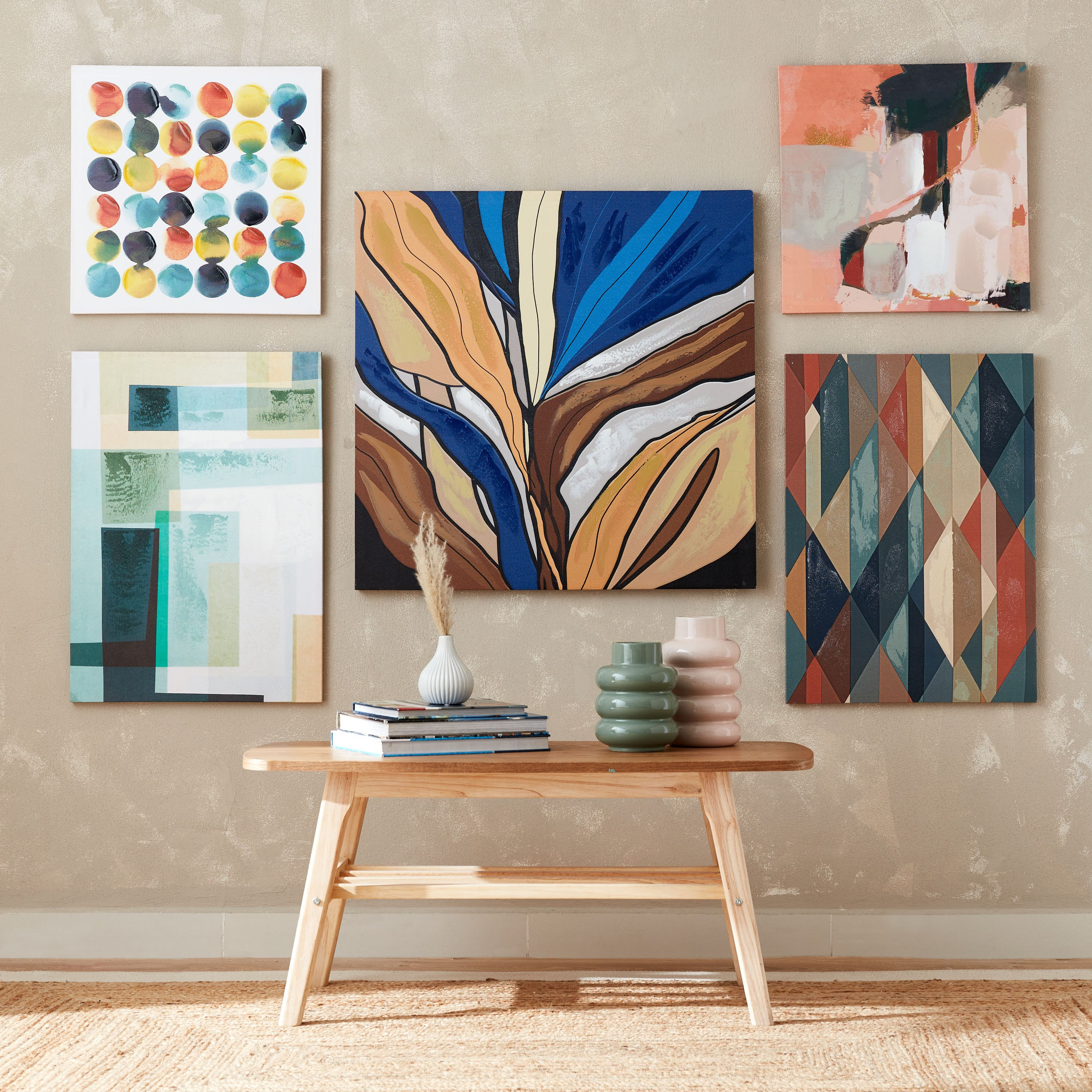 لوحة مؤطرة بتصميم عصري من سيرا - 80x80 سم-hbxhomeware-hbxdecorandfurnishings-image-5