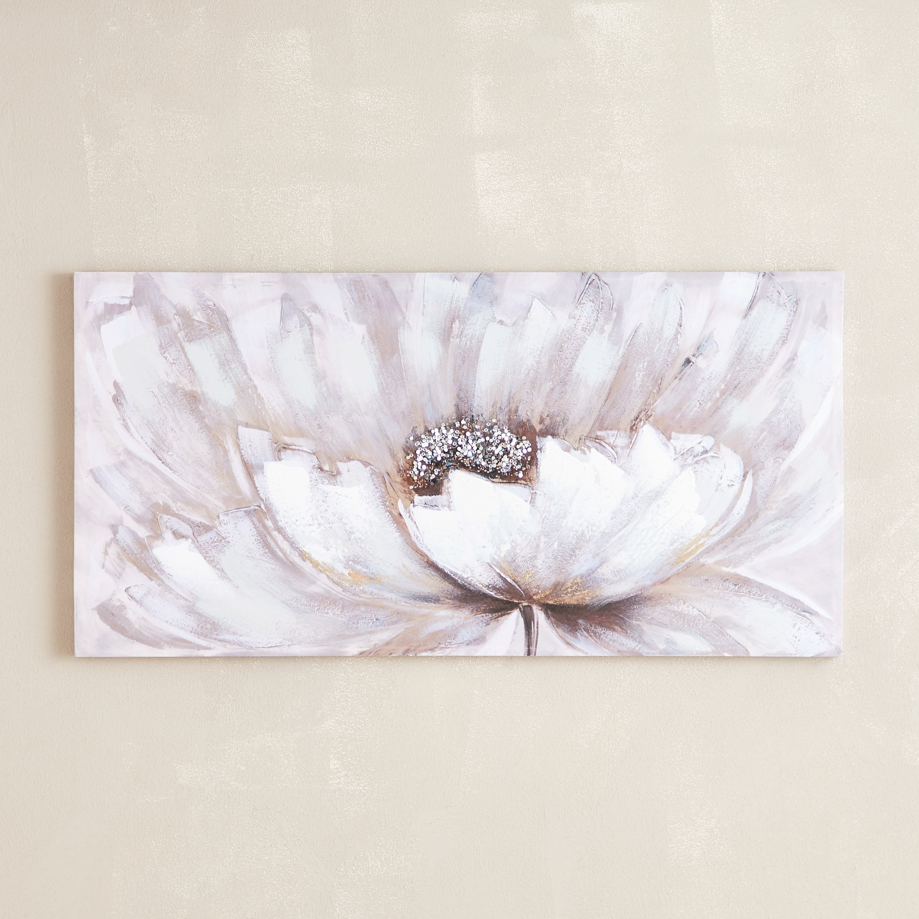 لوحة مؤطرة بتصميم زهرة تجريدية من سيرا - 120x60 سم-hbxhomeware-hbxdecorandfurnishings-image-1