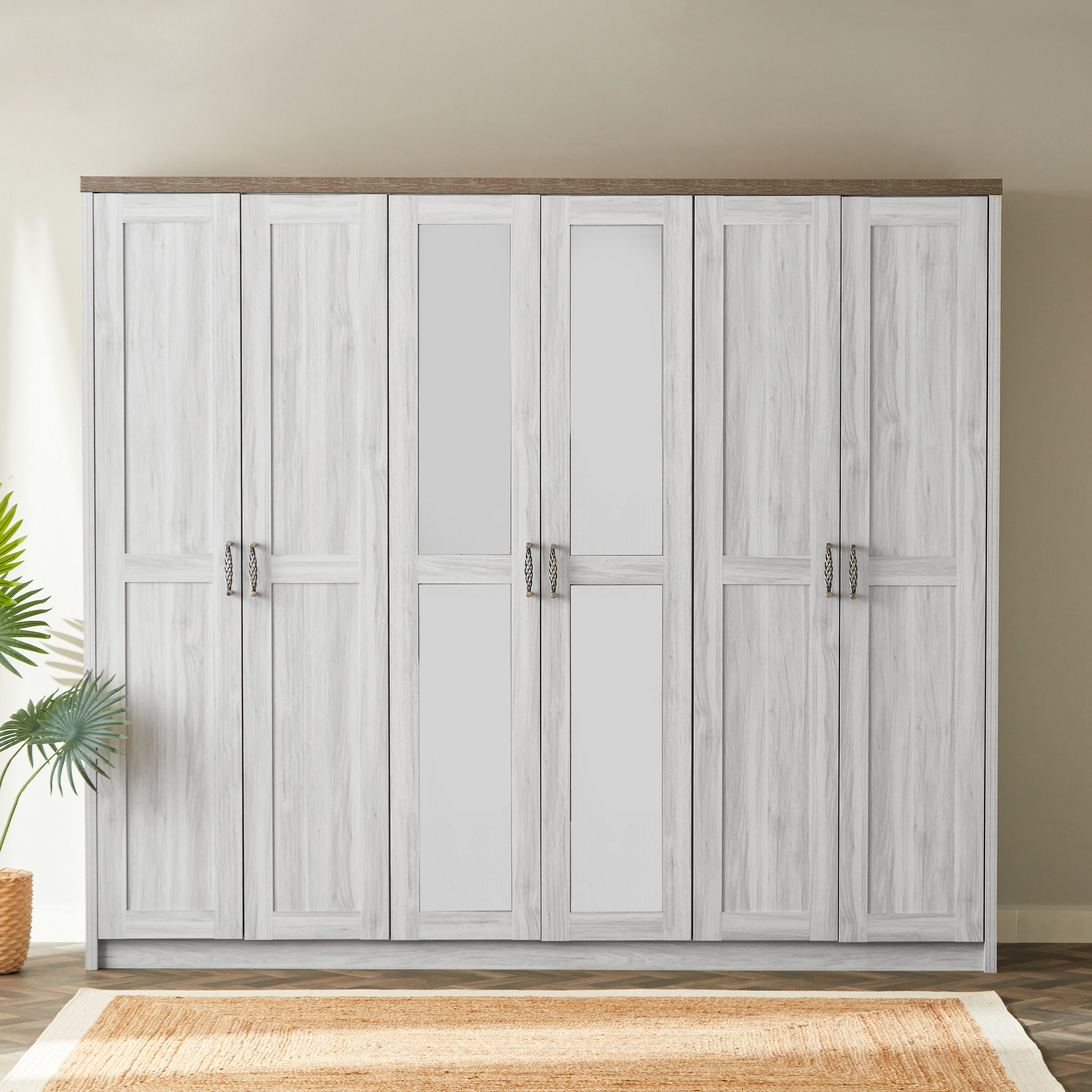 Buy Angelic 6Door Wardrobe with Mirror Online in Qatar Homebox