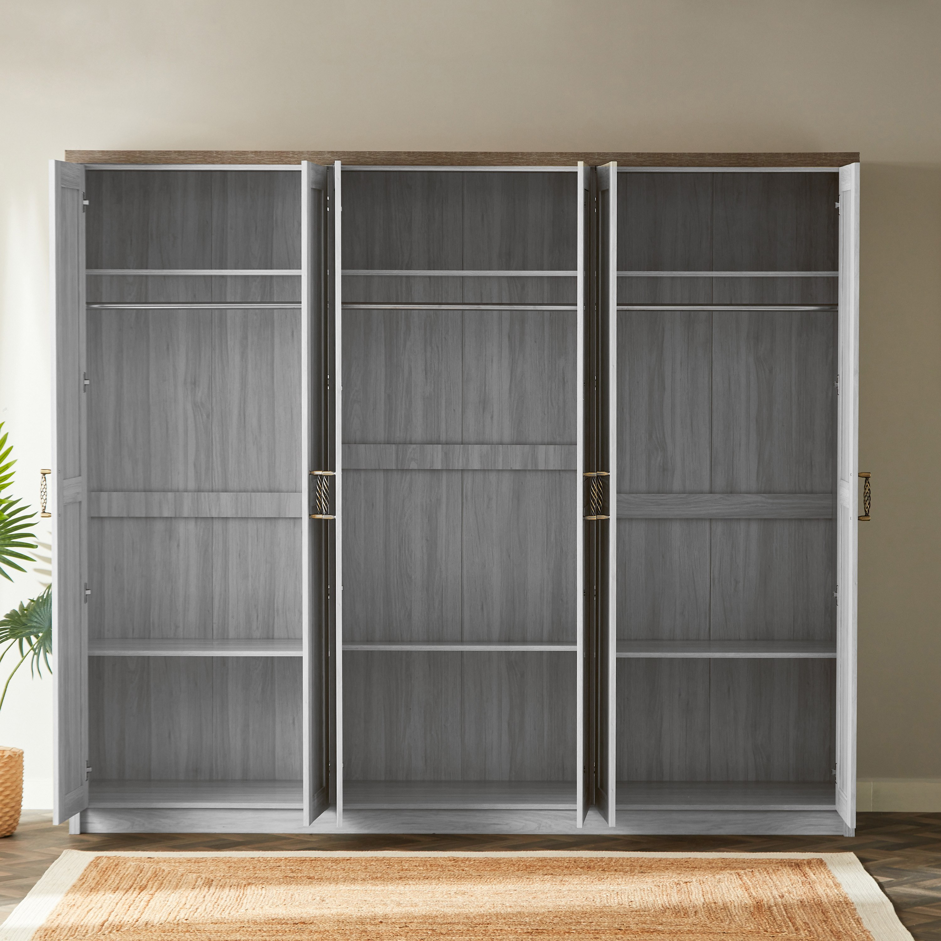Angelic 6-Door Wardrobe with Mirror-hbxfurniture-wardrobes-image-4