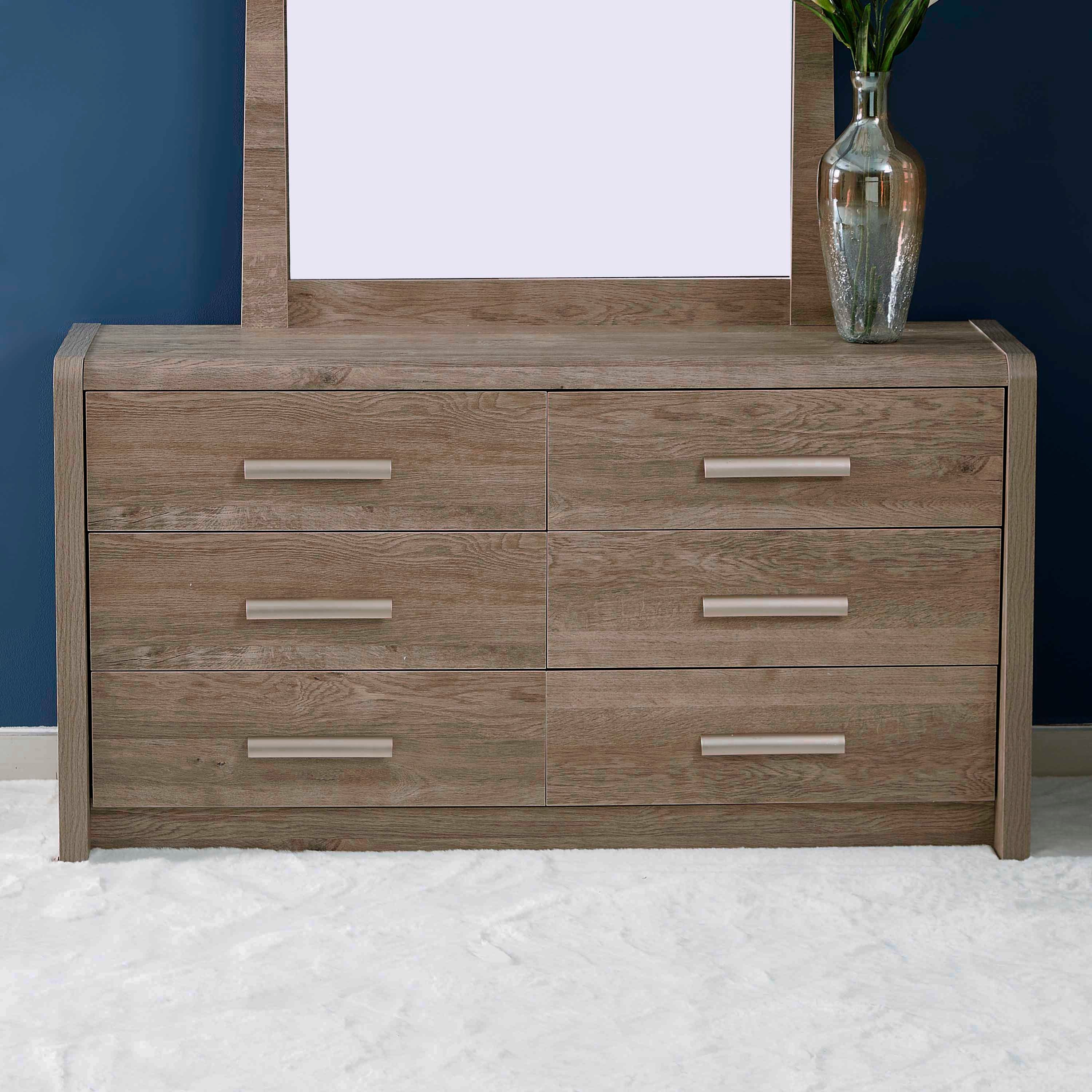 طاولة تزيين كبيرة بستة أدراج بدون مرآة-hbxfurniture-bedroom-dressersandmirrors-image-2