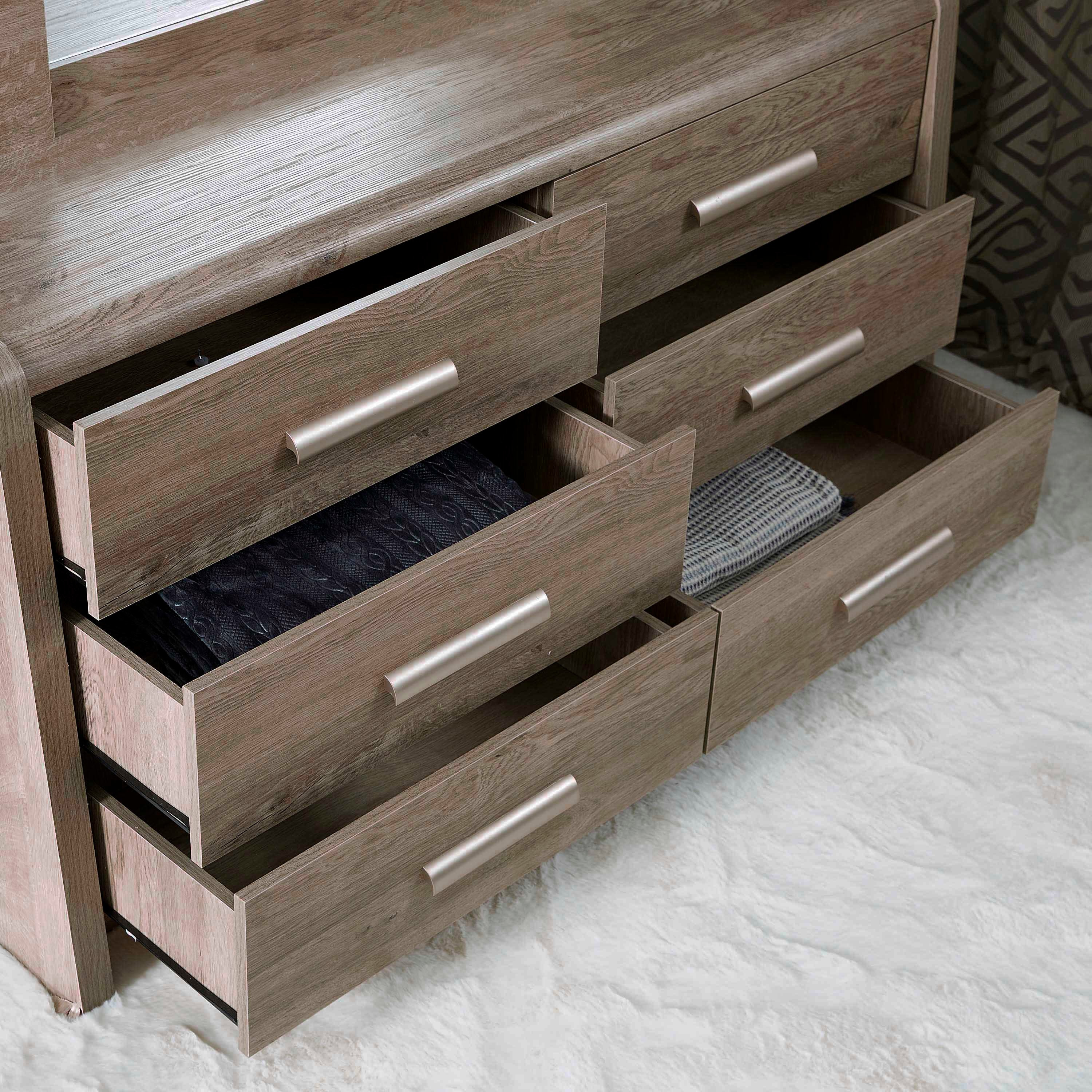 طاولة تزيين كبيرة بستة أدراج بدون مرآة-hbxfurniture-bedroom-dressersandmirrors-image-3