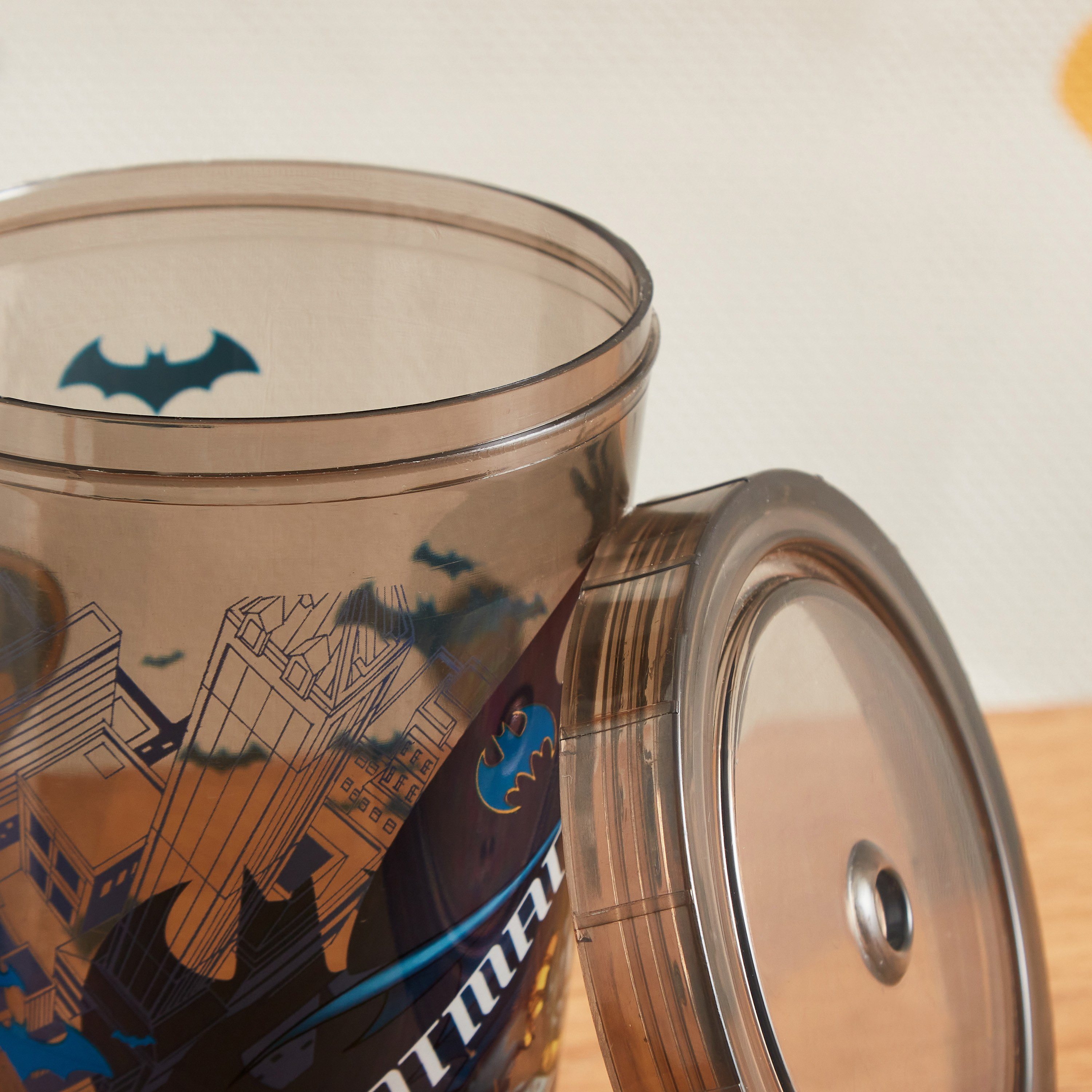 كوب بمصاصة وطبعات باتمان - 12x10 سم-hbxhomeware-hbxkidsandyouth-image-2