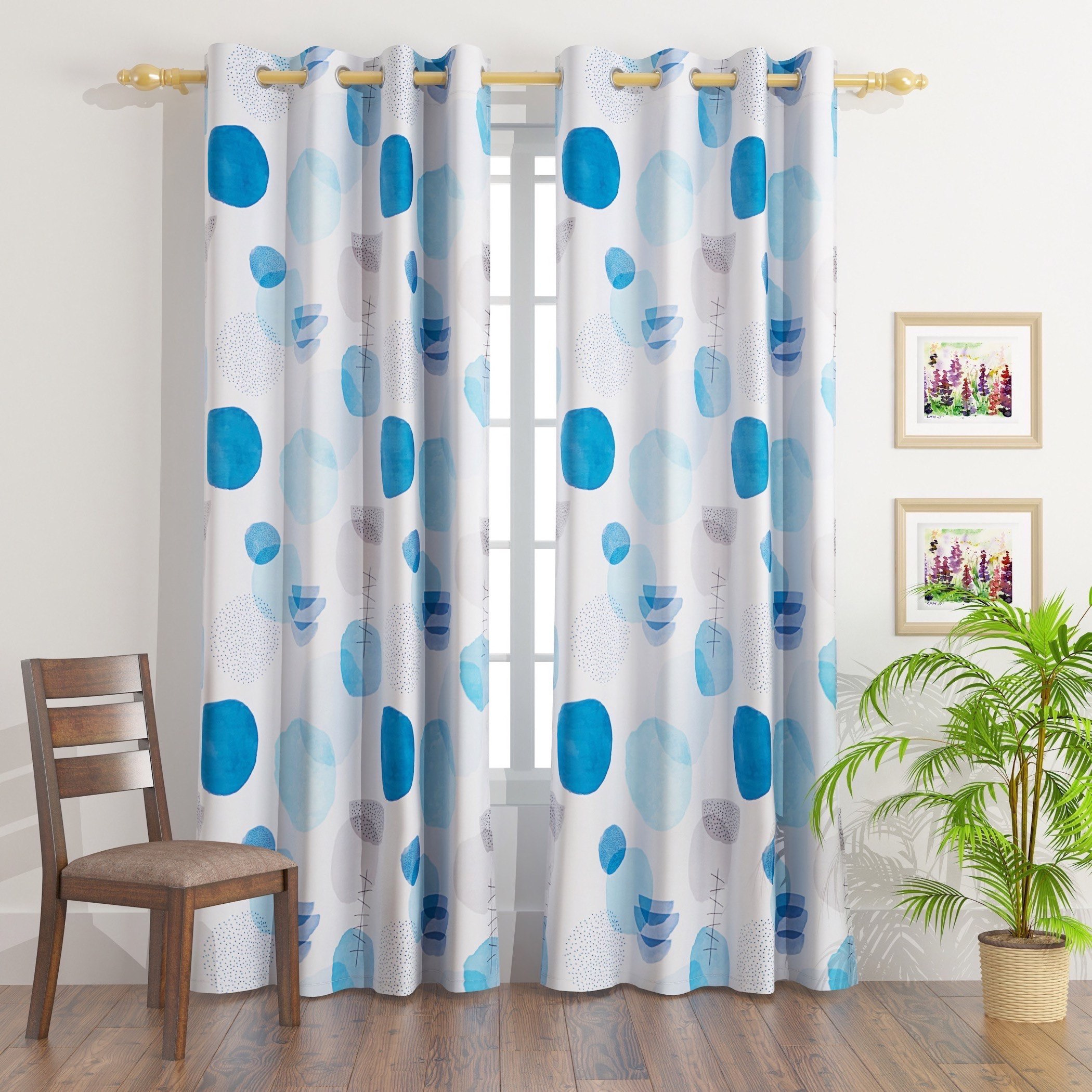 ستائر ديم أوت بطبعات من قطعتين فلورا من جلوم - 140x240 سم-hbxhomeware-hbxdecorandfurnishings-image-1