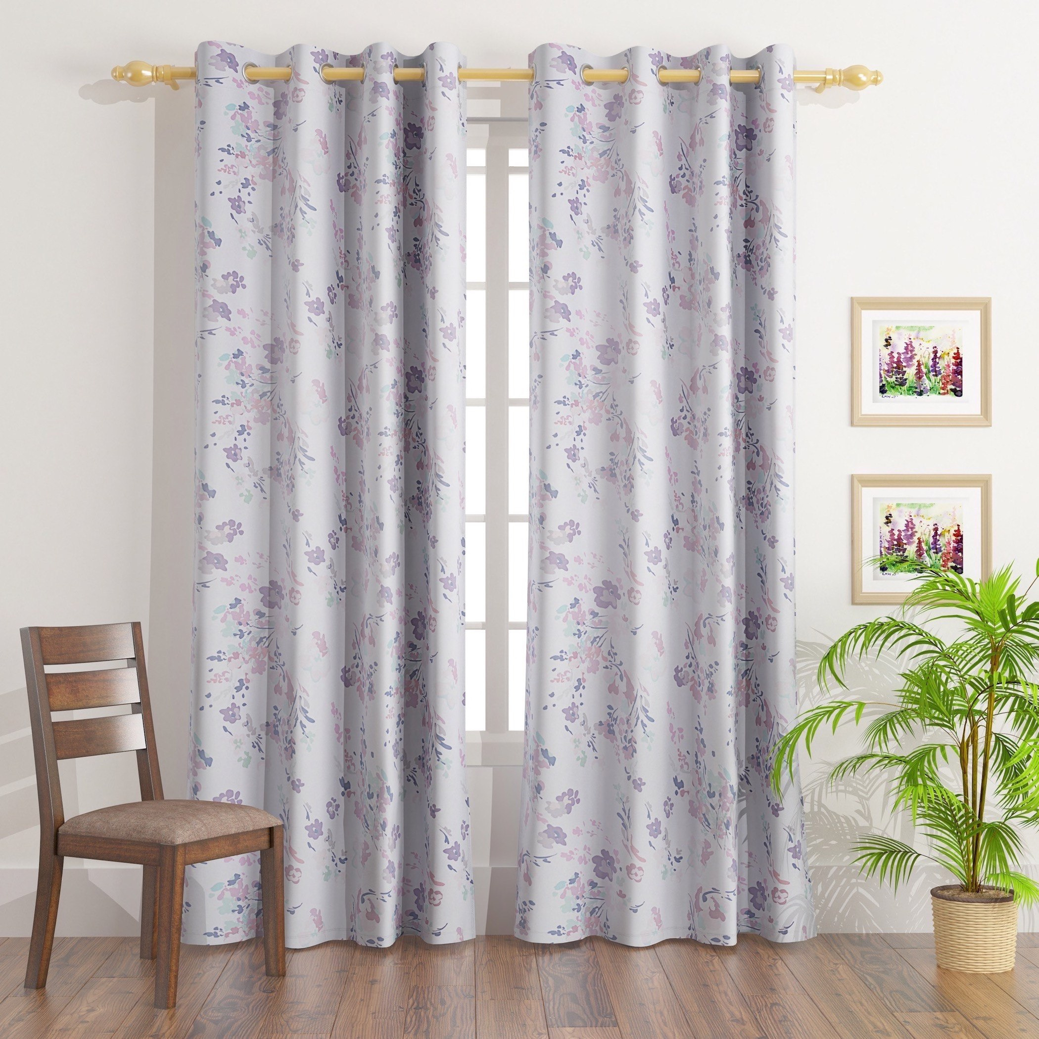 طقم ستائر ديم أوت طويلة جدّا بطبعات من قطعتين من جلوم سارة - 140x300 سم-hbxhomeware-hbxdecorandfurnishings-image-1