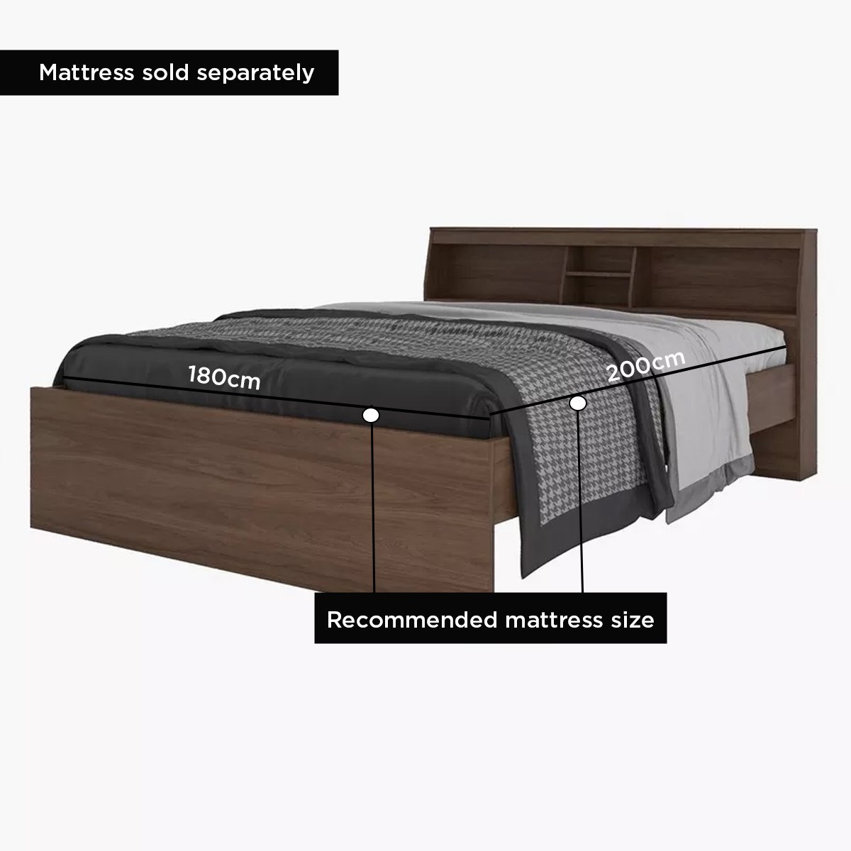 Buy Oscar 5-Piece King Bedroom Set - 180x200 cm Online in