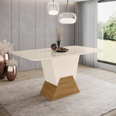 Otus 6-Seater Glass Top Dining Table