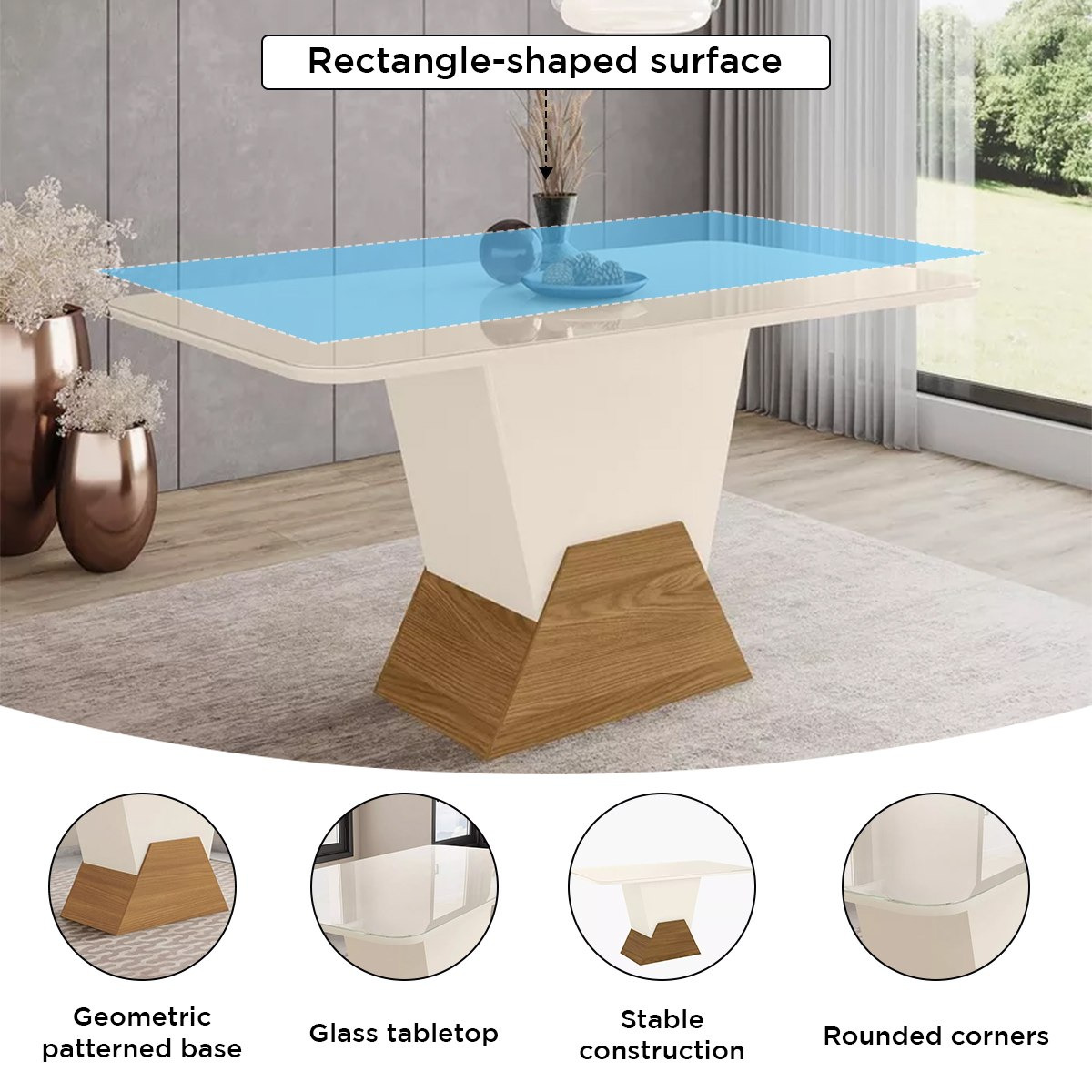 طاولة سفرة 6 مقاعد بسطح زجاج من أوتوس-hbxdiningroom-diningtablesandsets-diningtables-sixseater-image-5