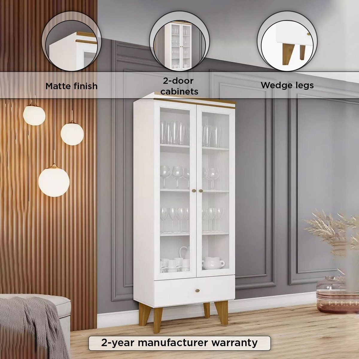 خزانة تحف ببابين من أوتس-hbxfurniture-diningroom-buffetsandsideboards-image-4