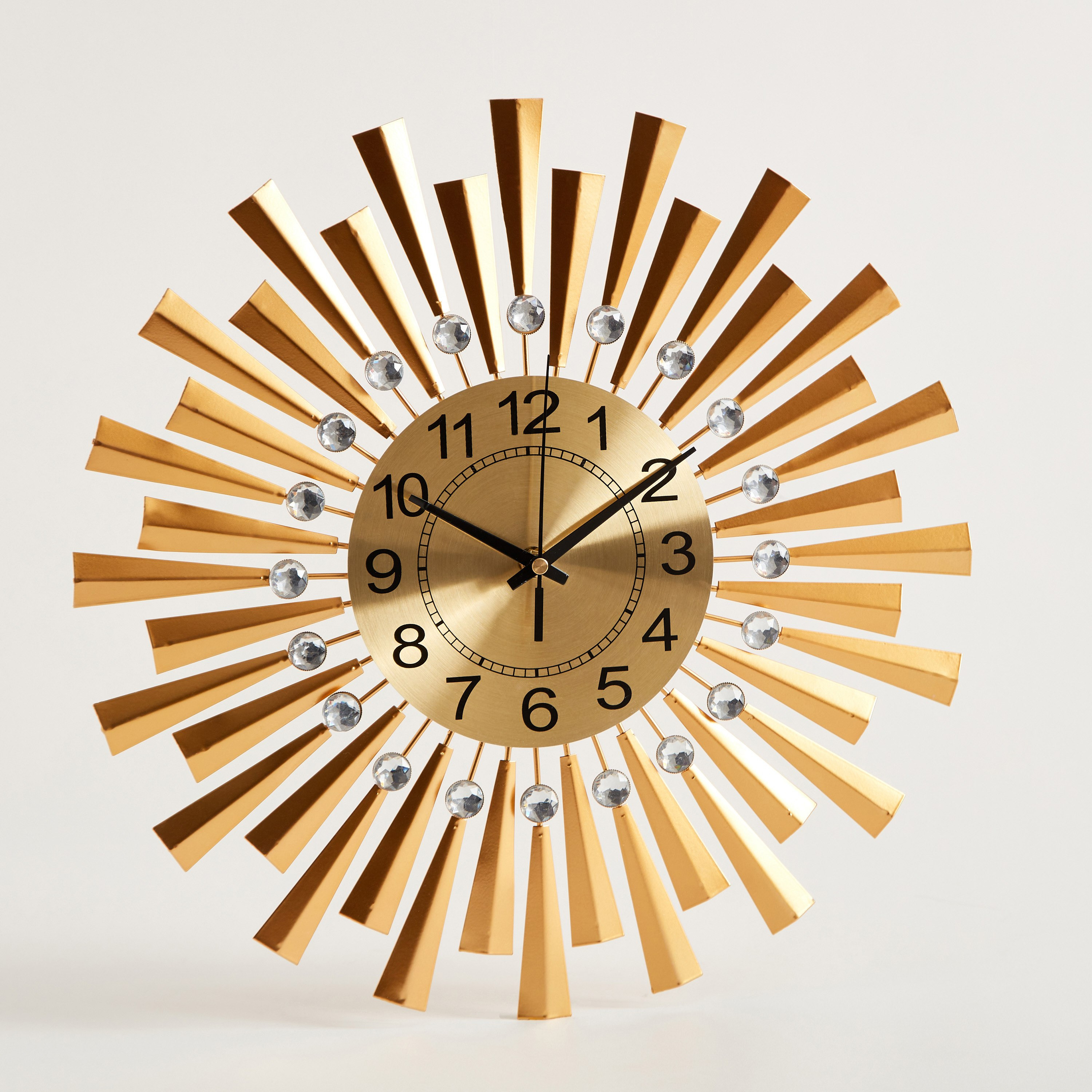 ساعة حائط معدن وكريستال من هارفي - 40 سم-hbxdiningroom-decorandaccessories-clocks-image-6