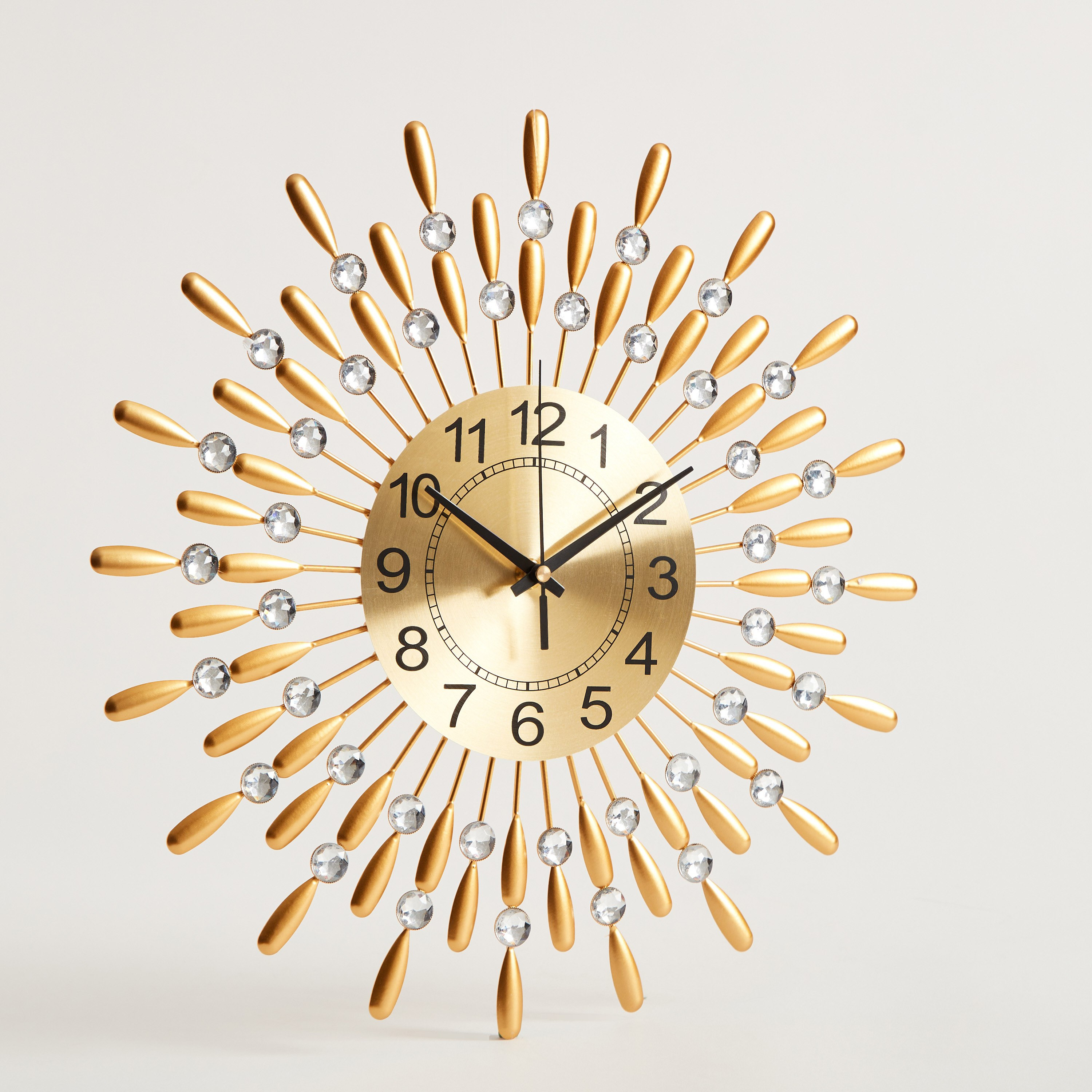 ساعة حائط معدن وكريستال من هارفي - 40 سم-hbxdiningroom-decorandaccessories-clocks-image-6
