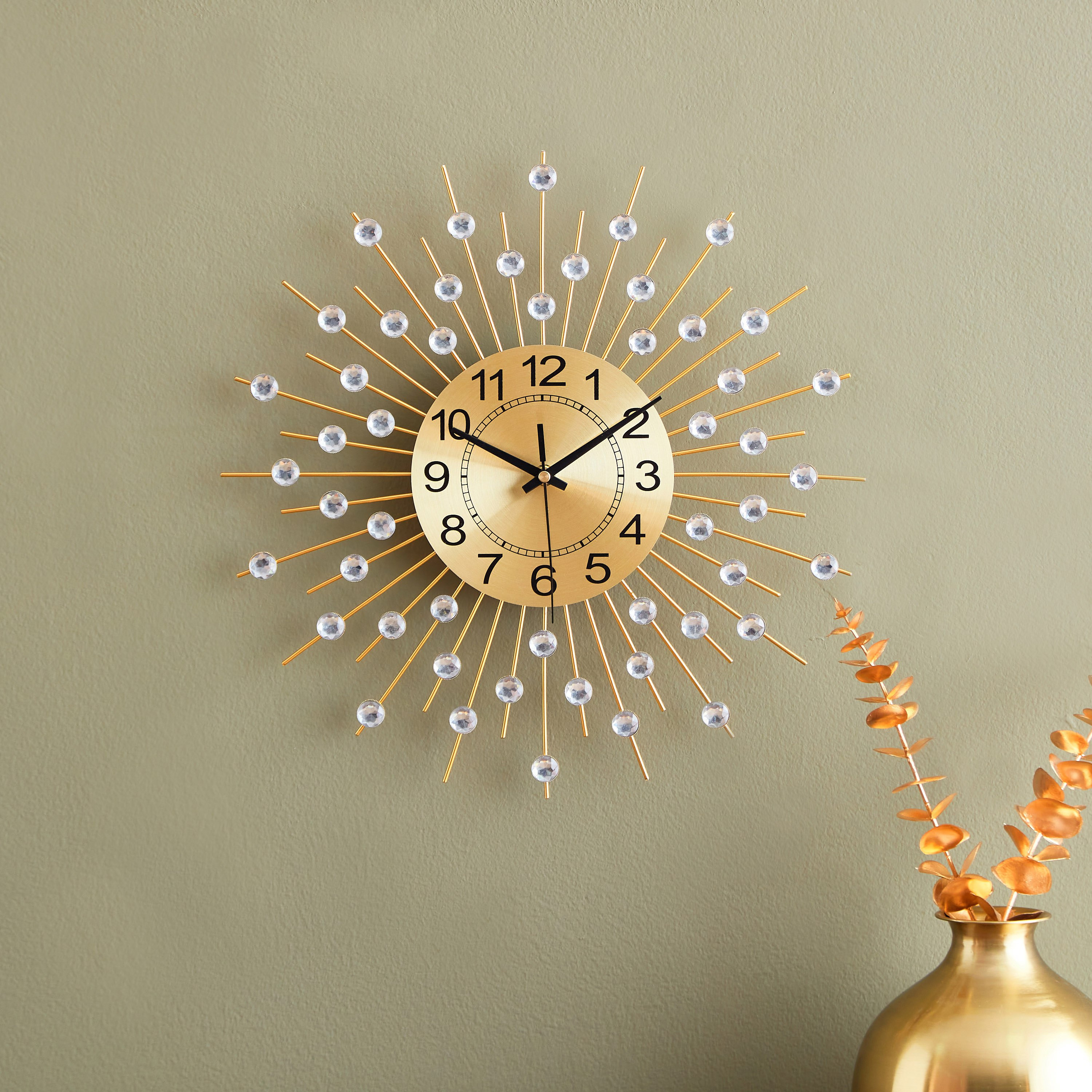 ساعة حائط معدن من هارفي - 40 سم-hbxdiningroom-decorandaccessories-clocks-image-1