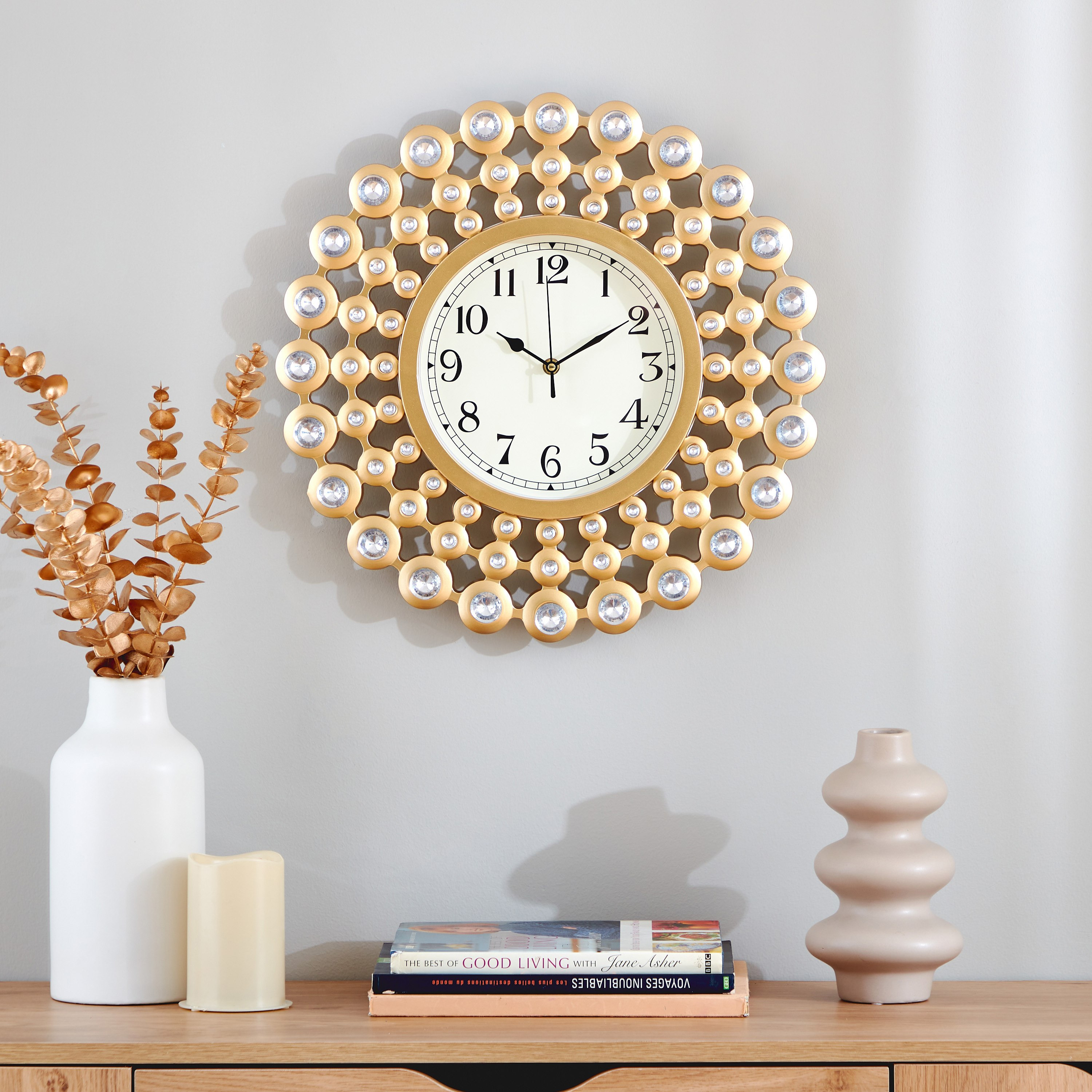 ساعة حائط من هارفي - 44x44 سم-hbxdiningroom-decorandaccessories-clocks-image-1