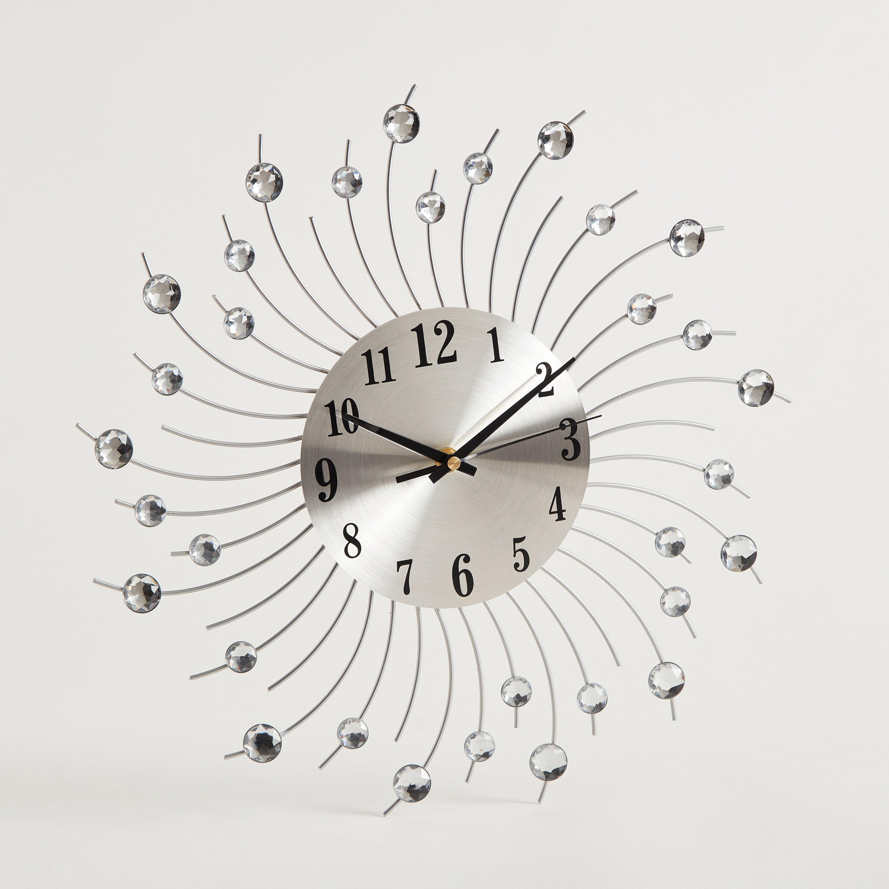 ساعة حائط معدن وكريستال من هارفي - 39 سم-hbxdiningroom-decorandaccessories-clocks-image-6