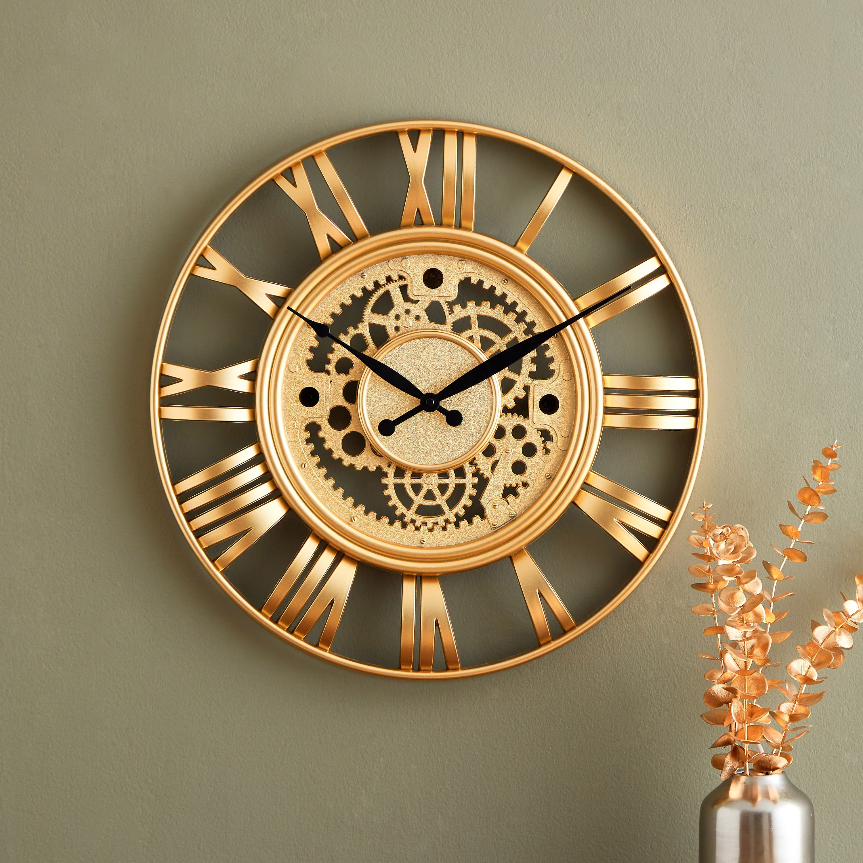 ساعة حائط بتصميم ترس من هارفي - 50 سم-hbxdiningroom-decorandaccessories-clocks-image-1