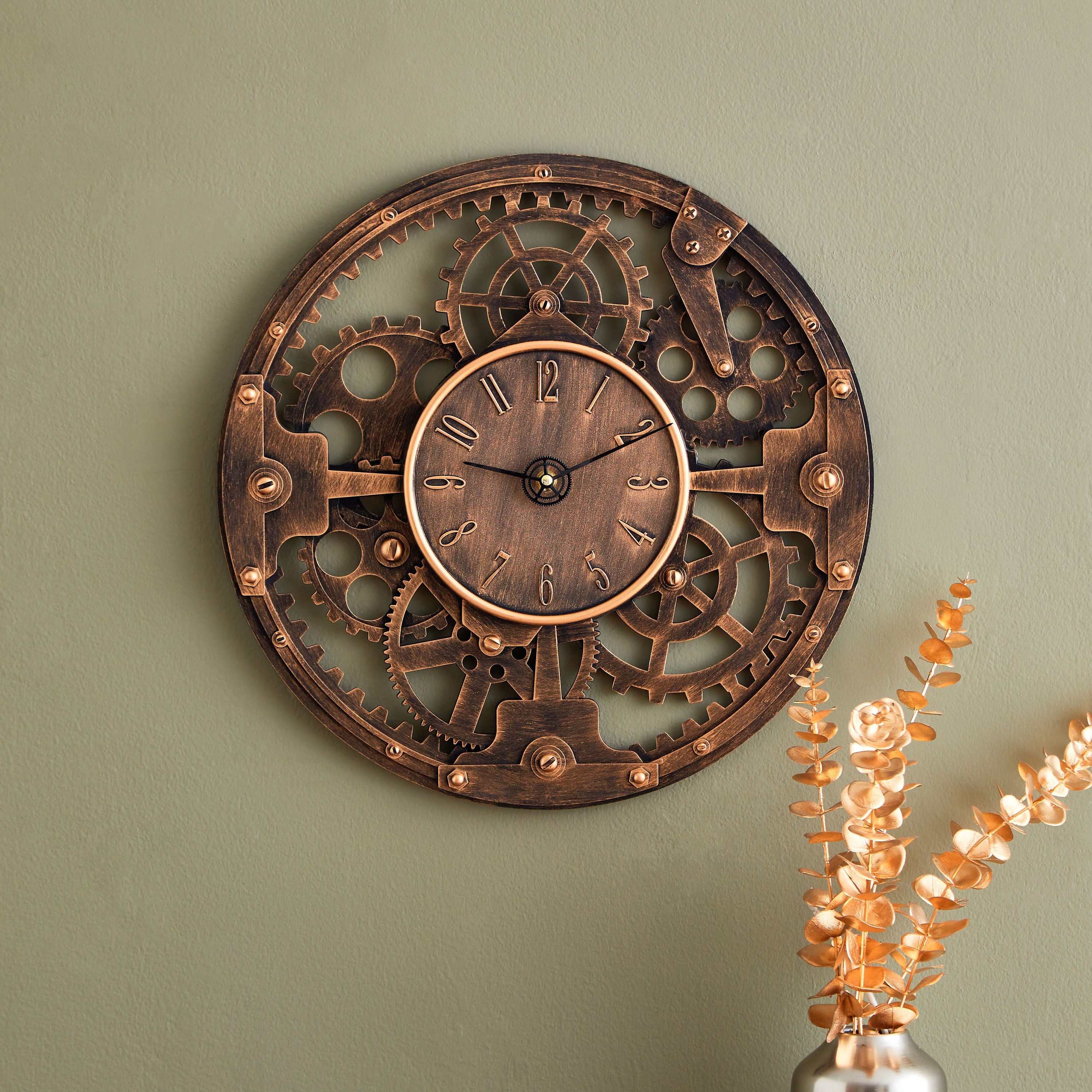 ساعة حائط بتصميم ترس من هارفي - 42.5 سم-hbxdiningroom-decorandaccessories-clocks-image-1