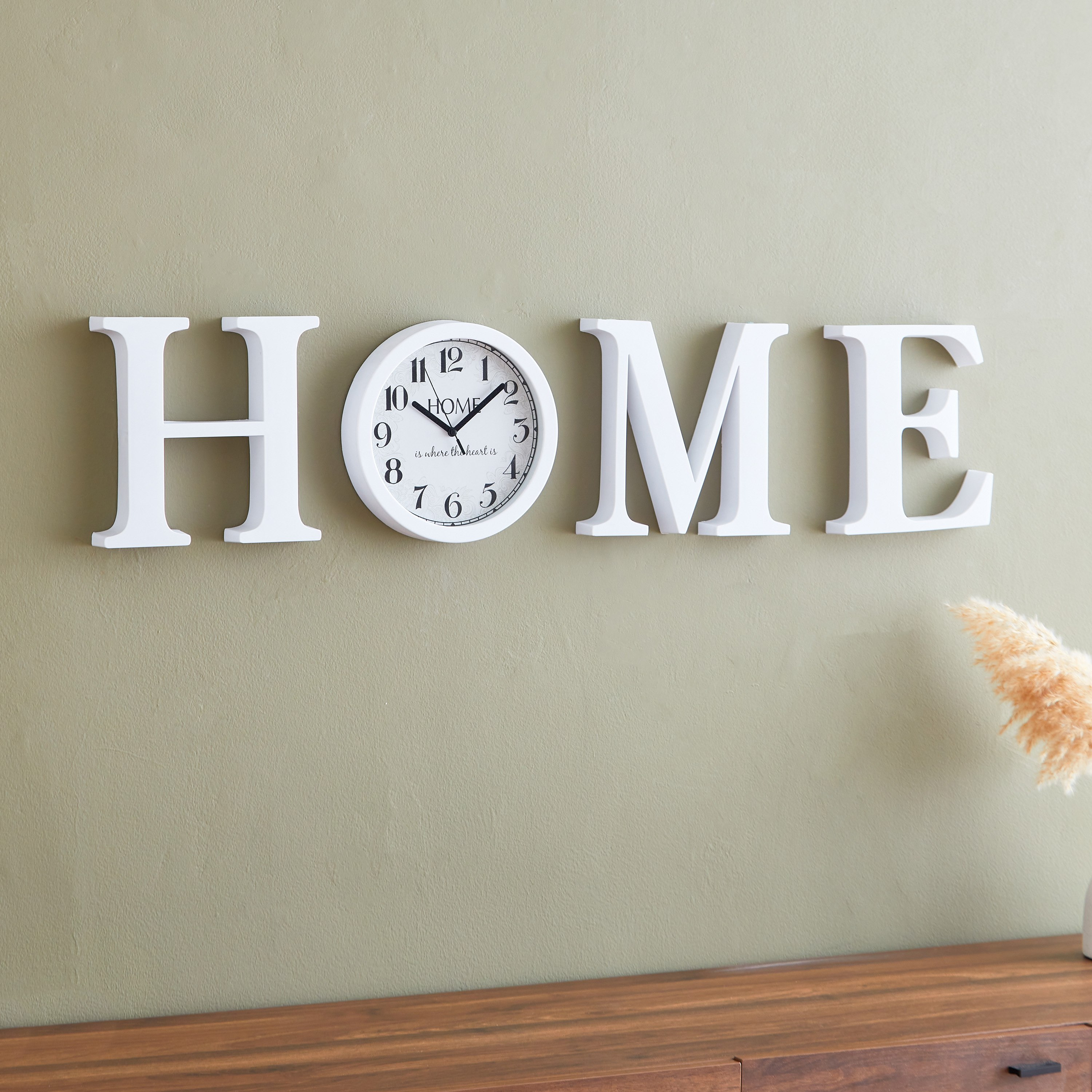 ساعة حائط بتصميم كلمة هوم من هارفي - 44x4x45.5 سم-hbxdiningroom-decorandaccessories-clocks-image-2