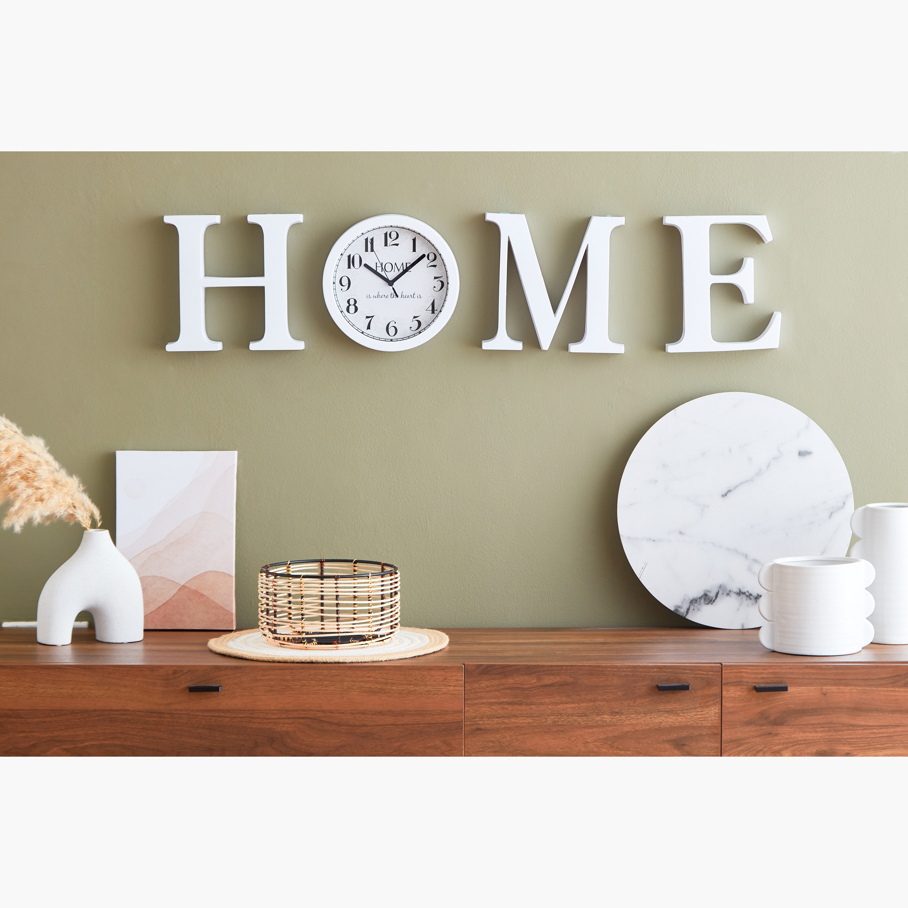 ساعة حائط بتصميم كلمة هوم من هارفي - 44x4x45.5 سم-hbxdiningroom-decorandaccessories-clocks-image-5