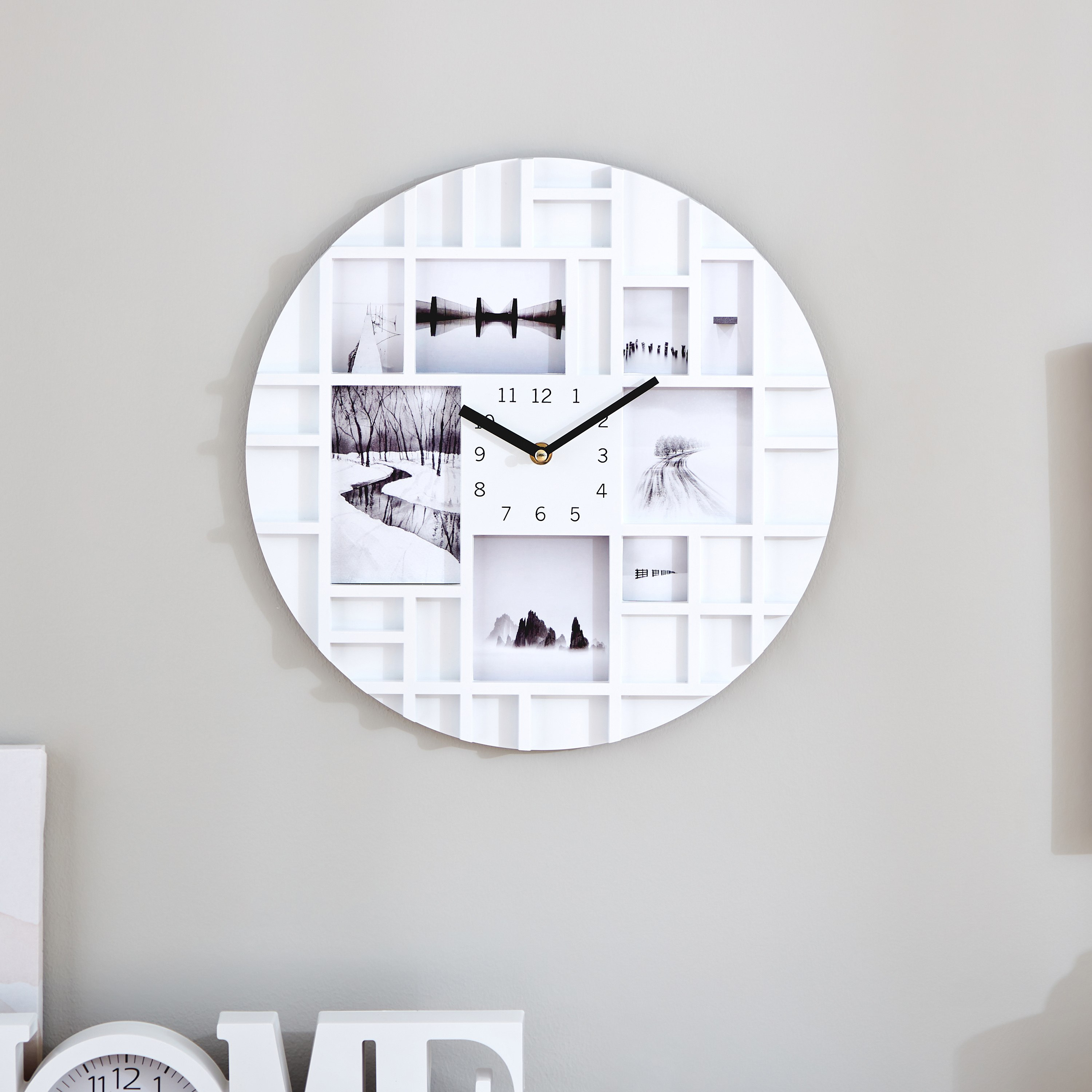 Harvey Collage Frame Wall Clock - 35 cm-hbxdiningroom-decorandaccessories-clocks-image-2