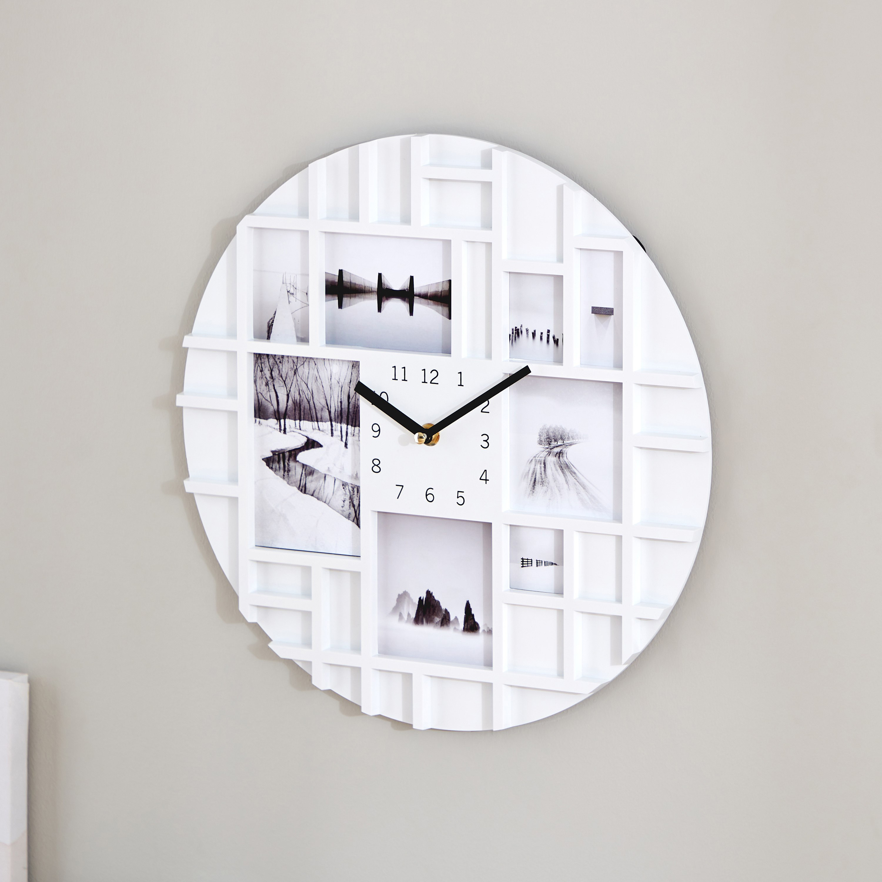 Harvey Collage Frame Wall Clock - 35 cm-hbxdiningroom-decorandaccessories-clocks-image-3