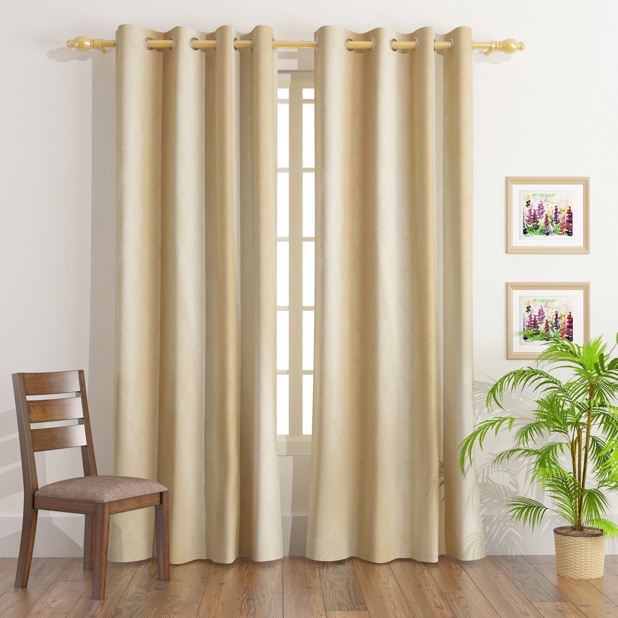 زوج ستائر جاكار من دمشقي - 135x300 سم-hbxhomeware-hbxdecorandfurnishings-image-1