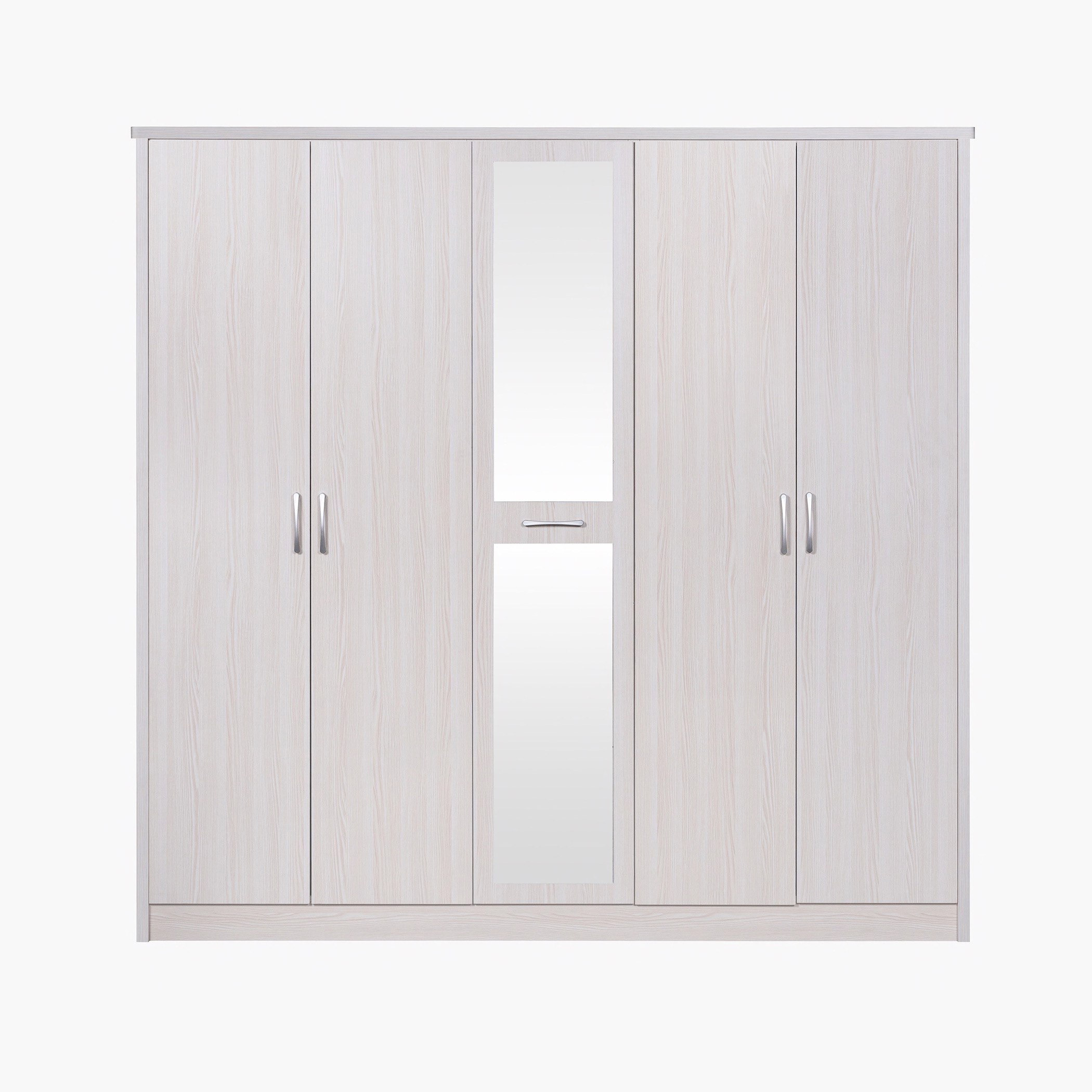 Movo Valencia 5-Door Wardrobe with Mirror-hbxfurniture-wardrobes-image-2