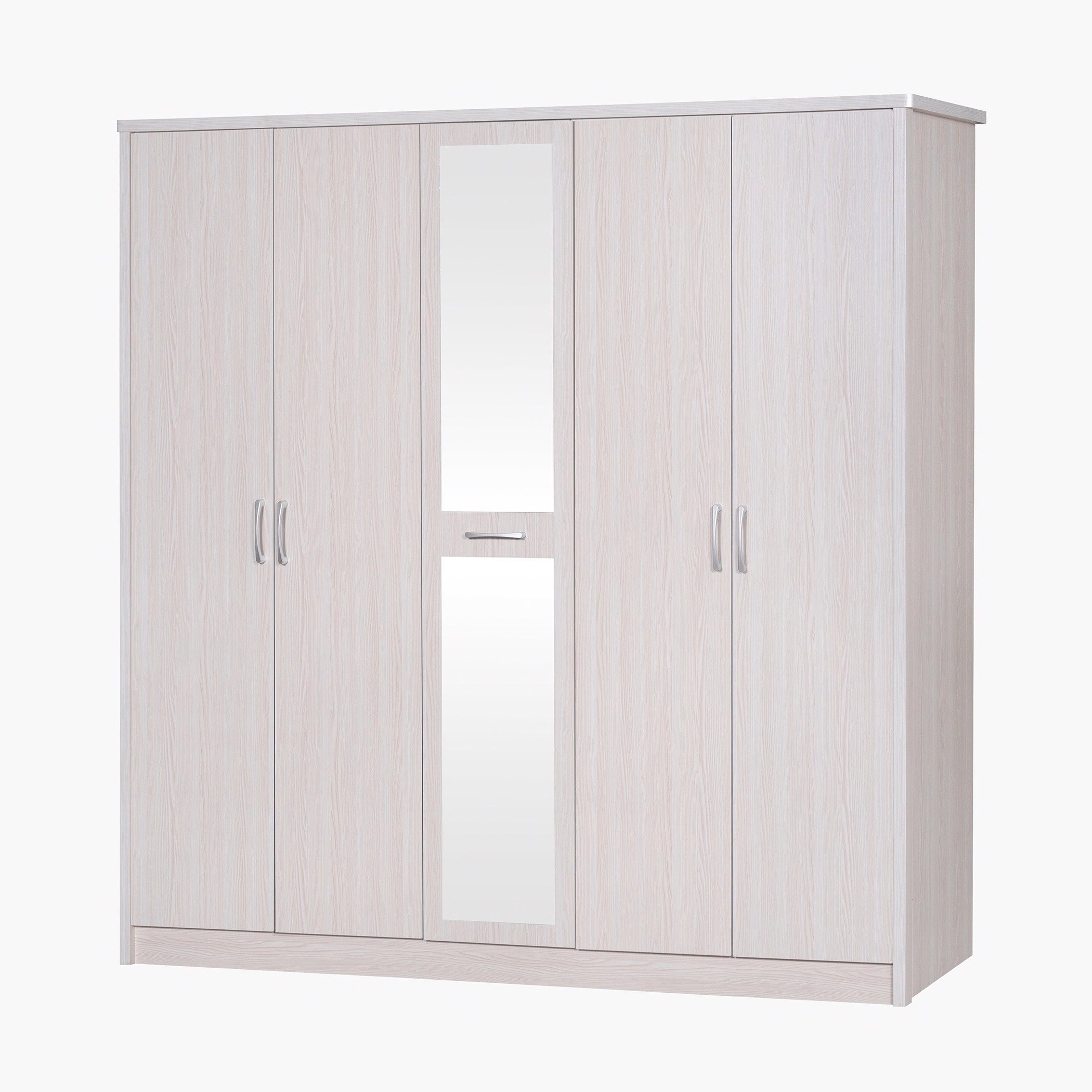 Movo Valencia 5-Door Wardrobe with Mirror-hbxfurniture-wardrobes-image-7
